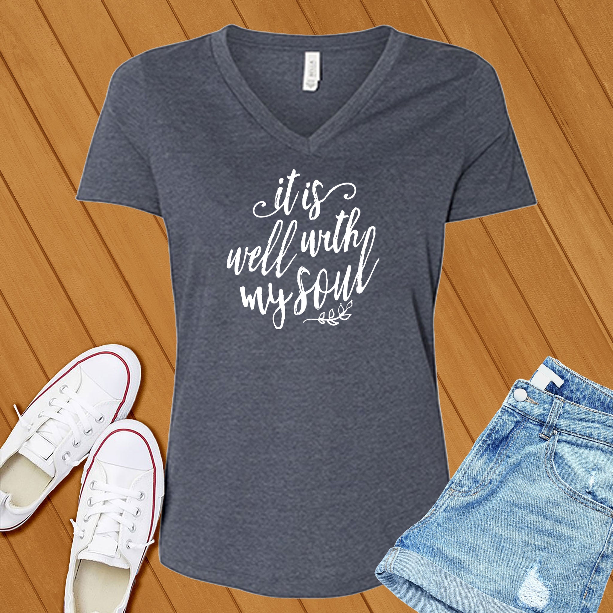 It is Well With My Soul 3 V-Neck - Love Tees