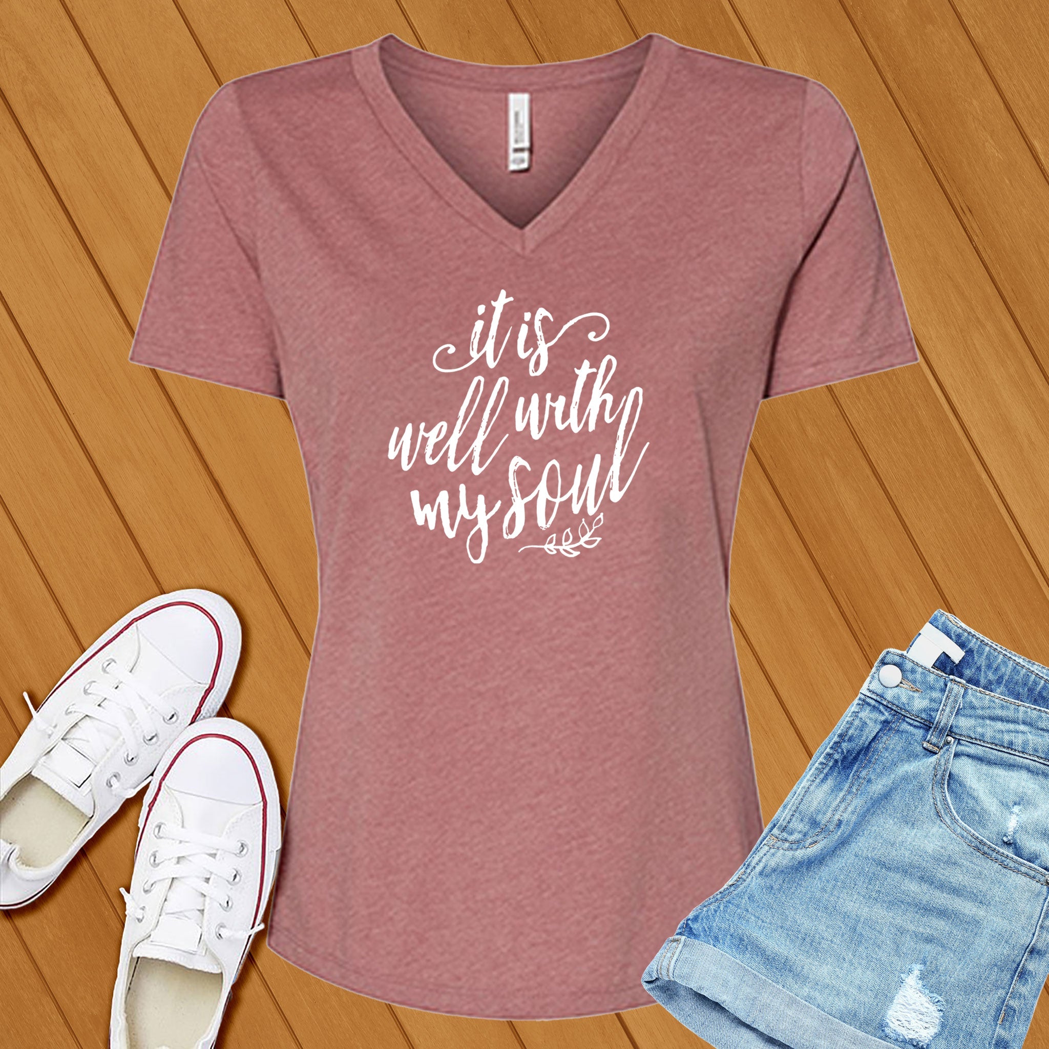 It is Well With My Soul 3 V-Neck - Love Tees