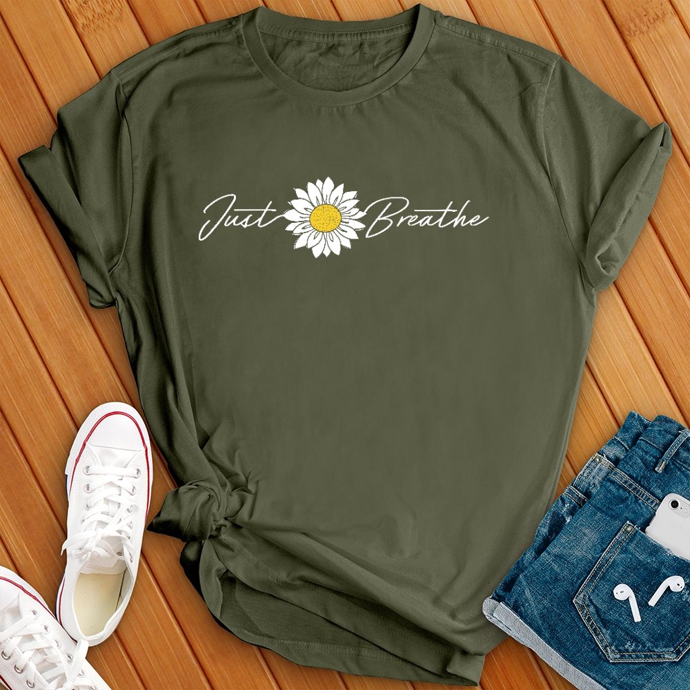 Just Breathe Flower Tee - Love Tees