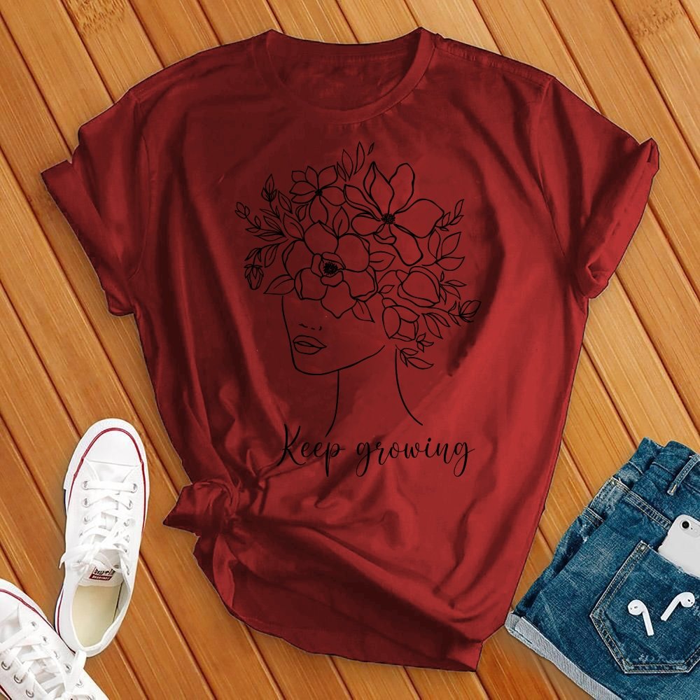 Keep Growing Floral Beauty Tee - Love Tees