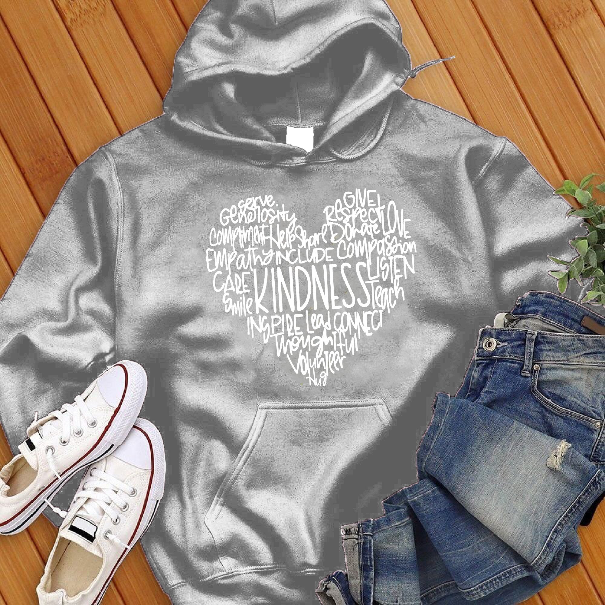 Kindness Encouragement Heart Hoodie - Love Tees