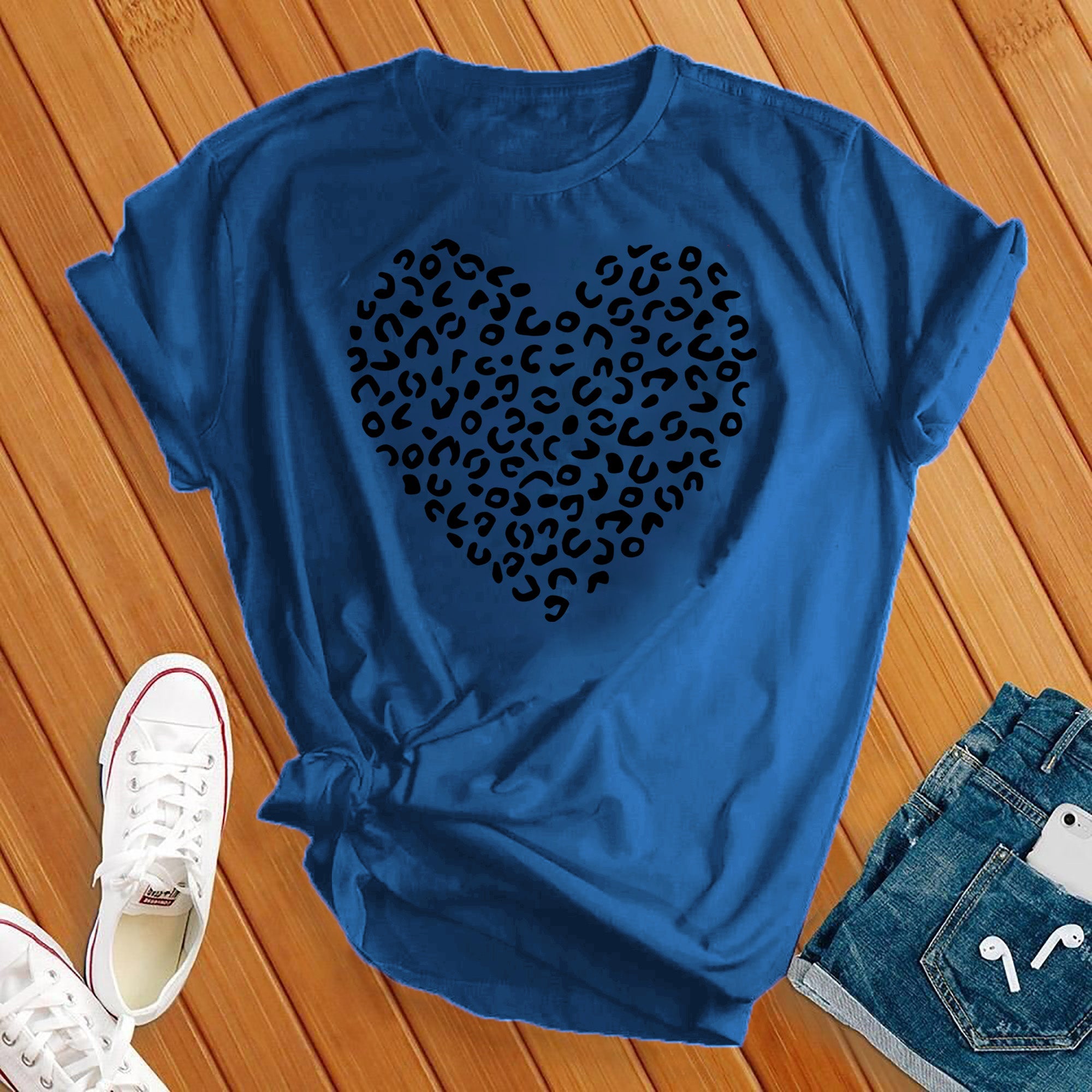 Leopard Heart Tee - Love Tees