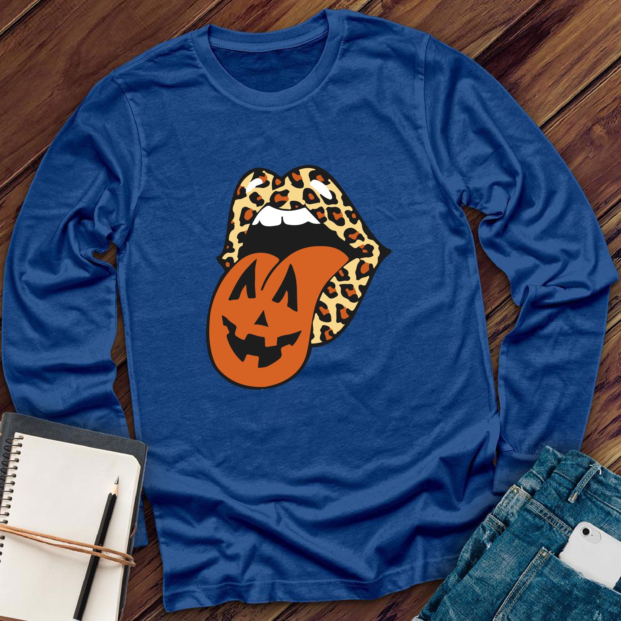 Leopard Lips Halloween Long Sleeve - Love Tees