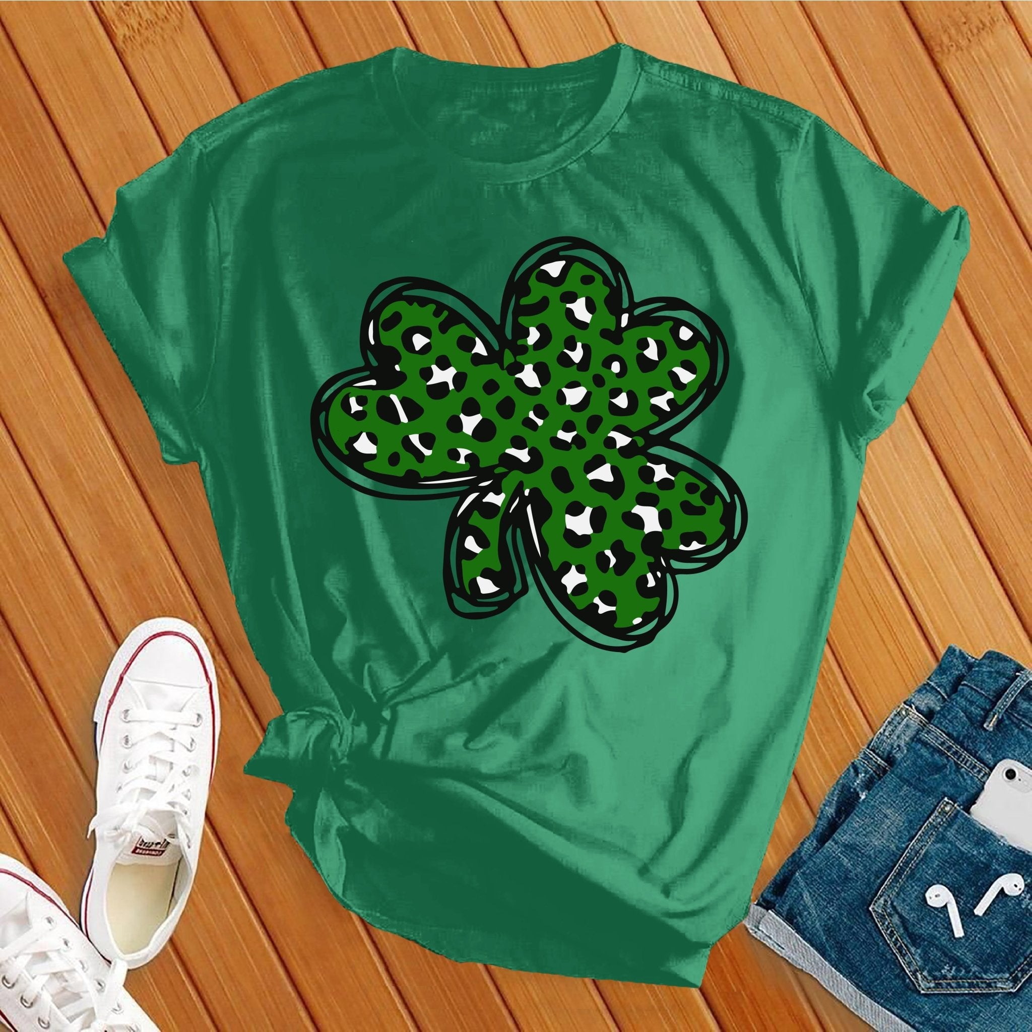 Leopard Shamrock Tee - Love Tees