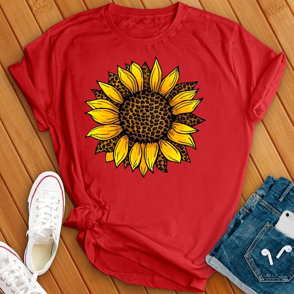 Leopard Sunflower Cute Tee - Love Tees