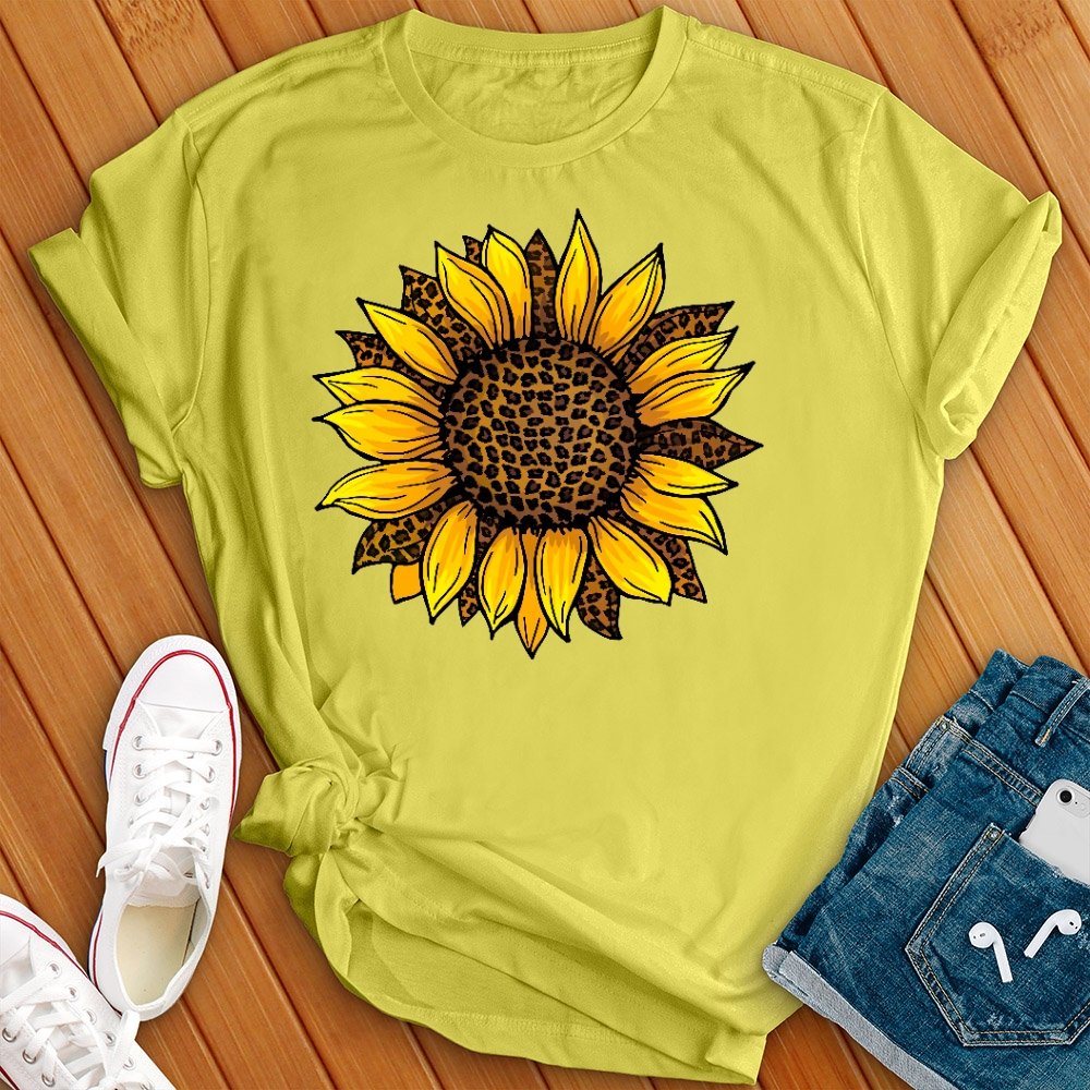 Leopard Sunflower Cute Tee - Love Tees