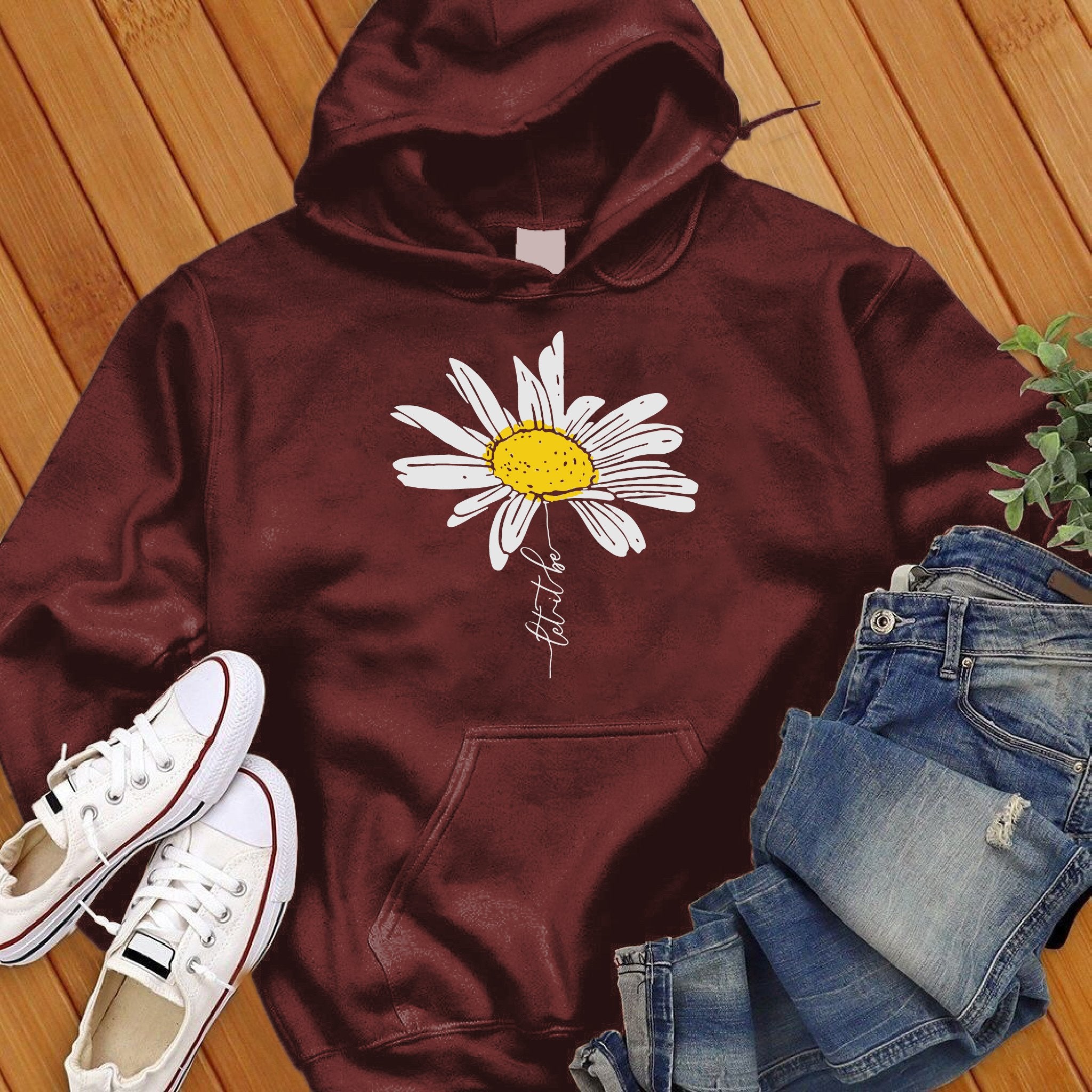 Let It Be Flower Hoodie - Love Tees