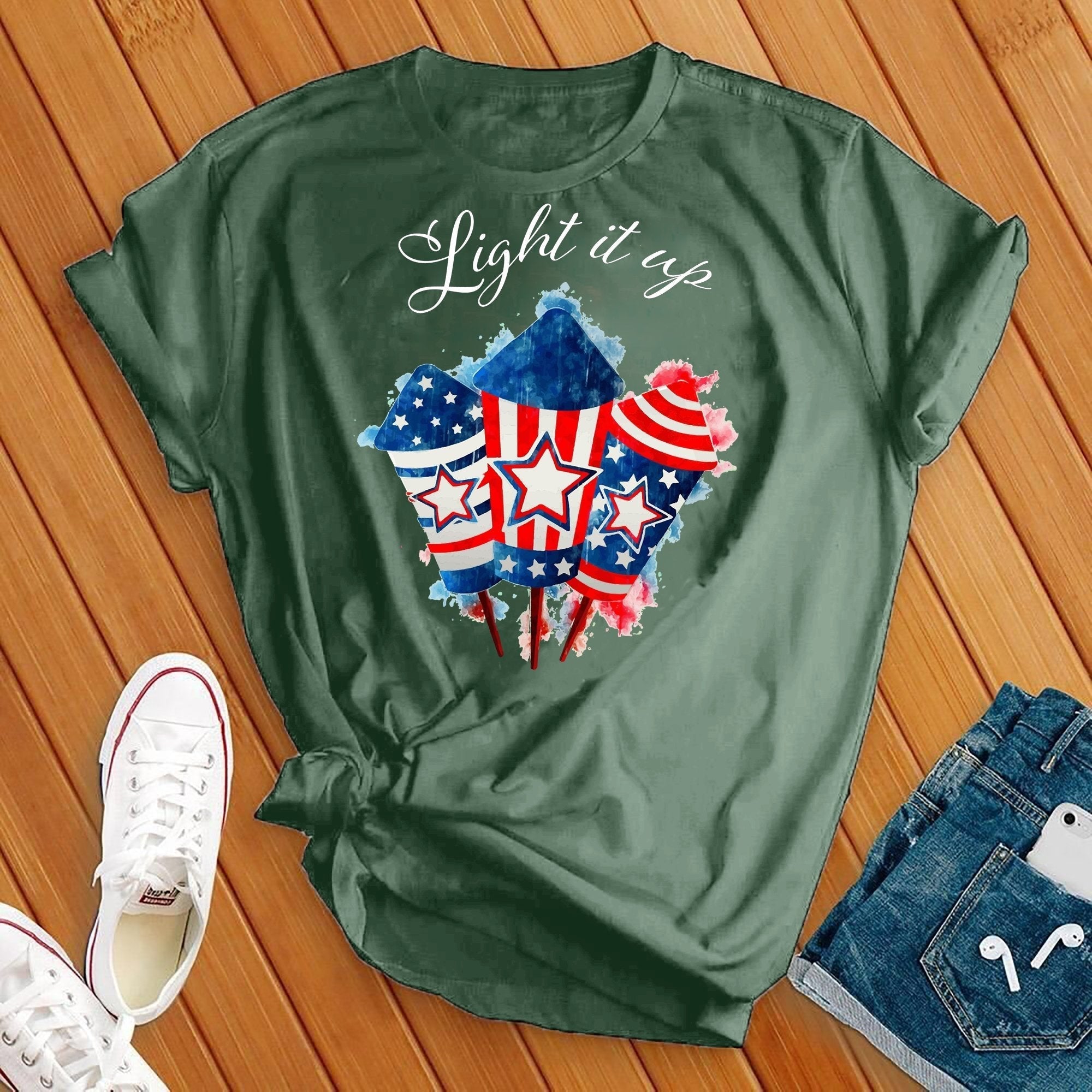 Light It Up Firework Tee - Love Tees