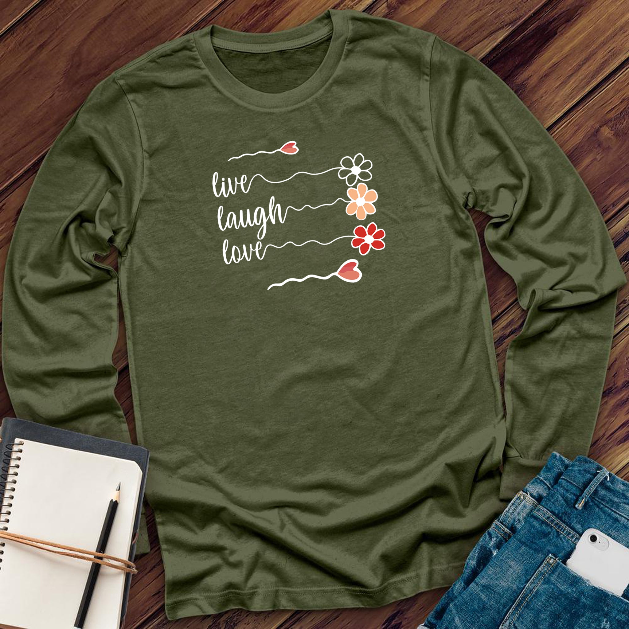 Live Laugh Love Flowers - Love Tees