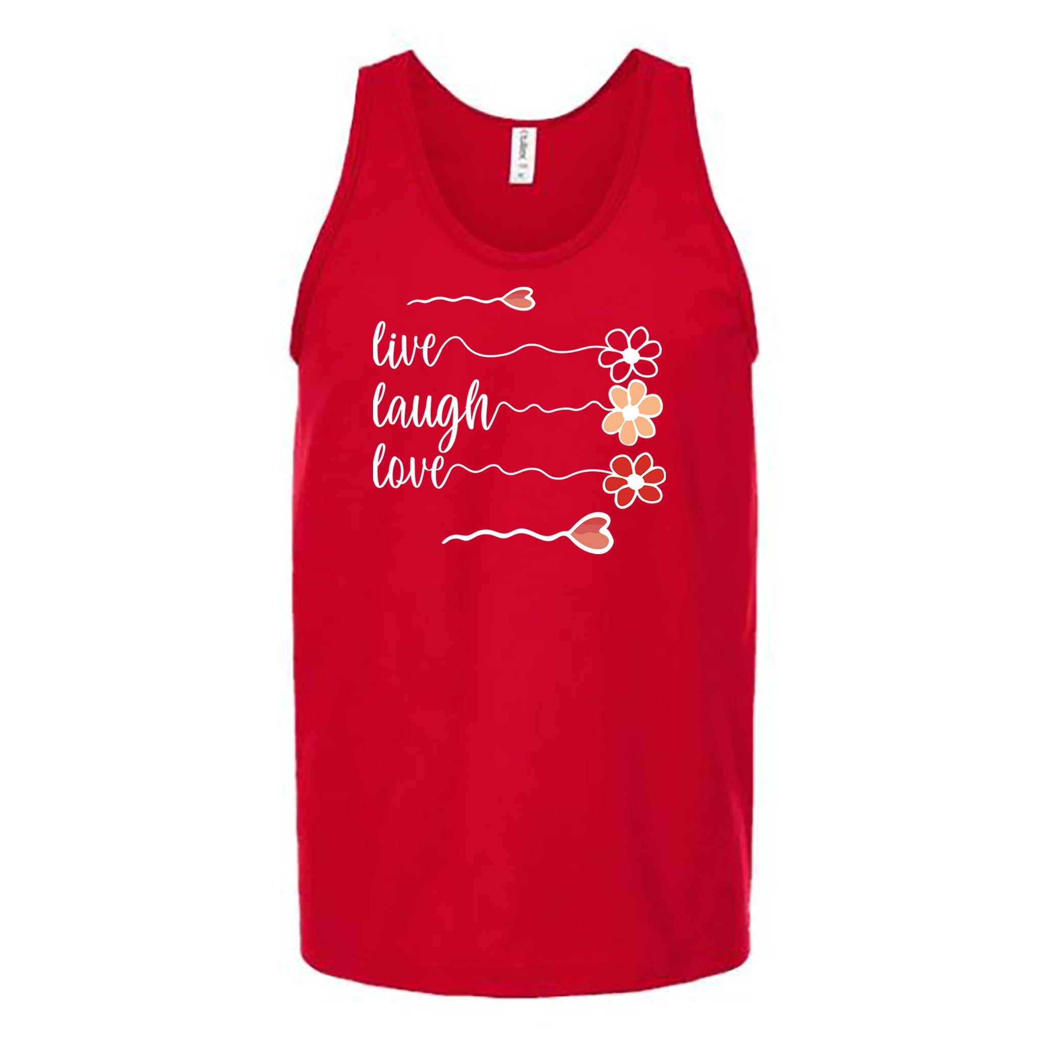 Live Laugh Love Flowers Unisex Tank Top - Love Tees