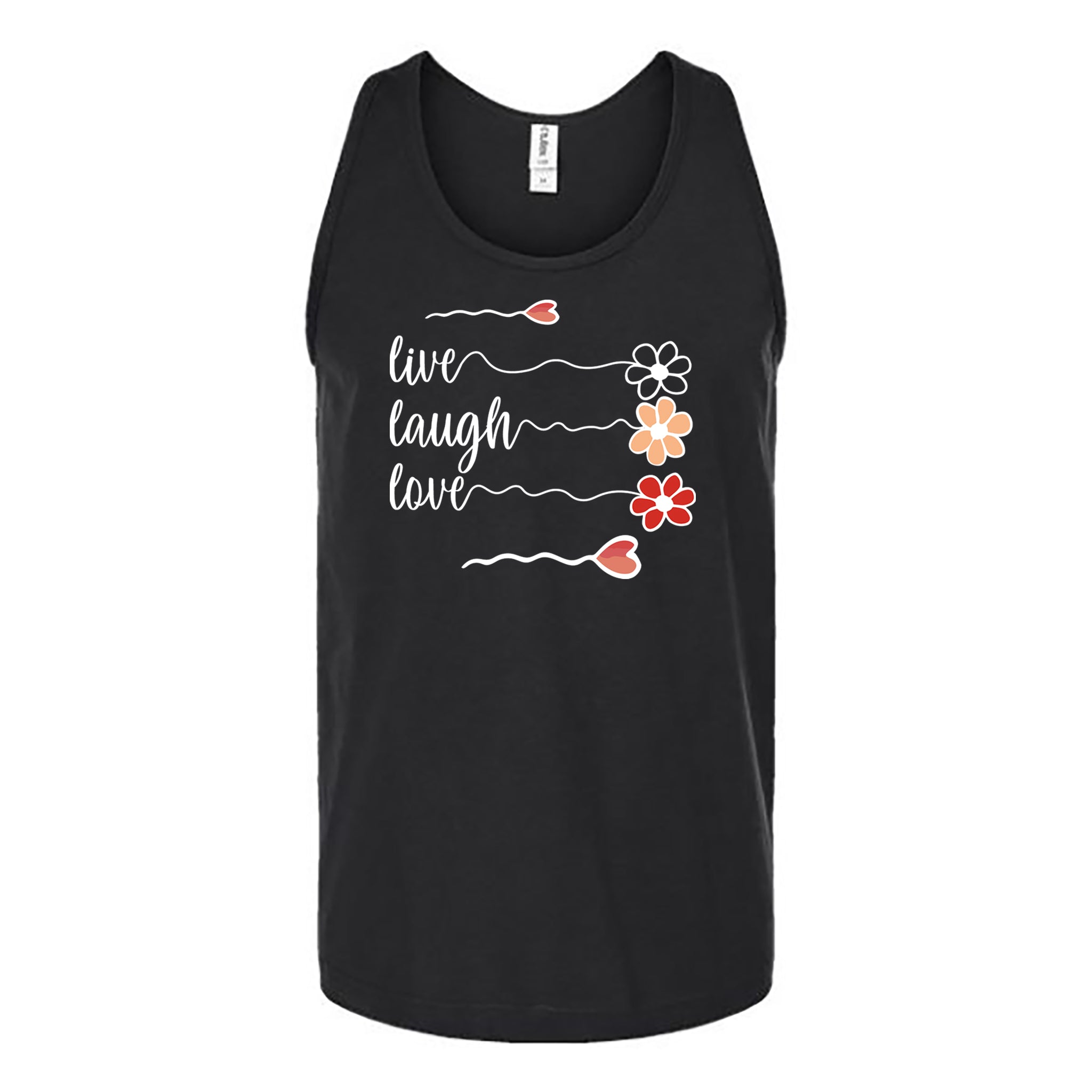 Live Laugh Love Flowers Unisex Tank Top - Love Tees