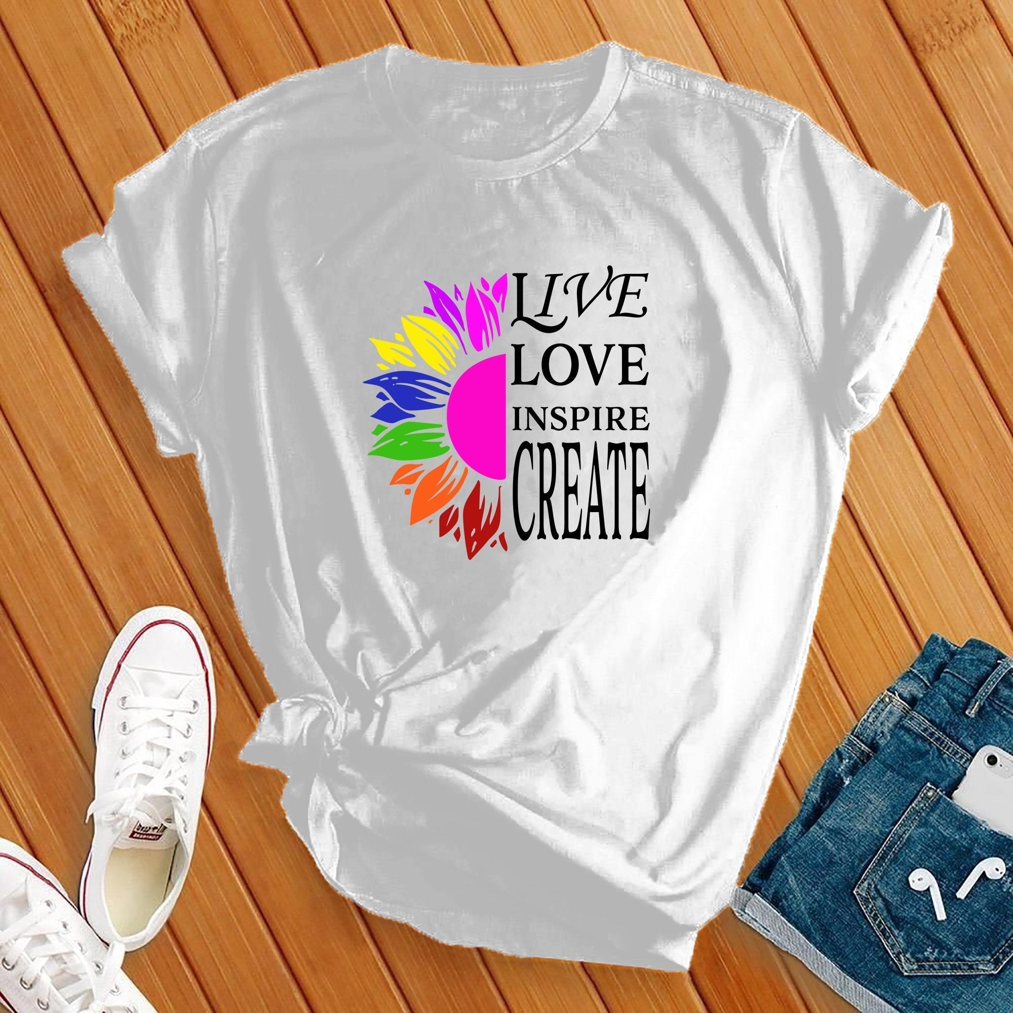 Live Love Flower T-Shirt - Love Tees