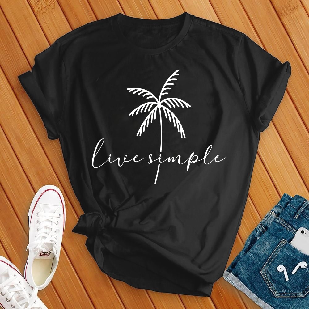 Live Simple Palm Tree Tee - Love Tees