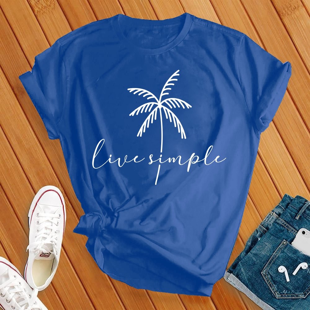 Live Simple Palm Tree Tee - Love Tees