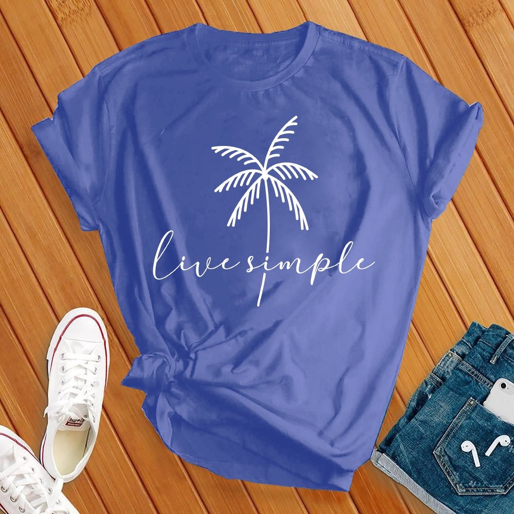 Live Simple Palm Tree Tee - Love Tees