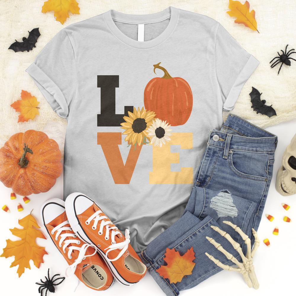 Love Pumpkin Sunflower Tee - Love Tees