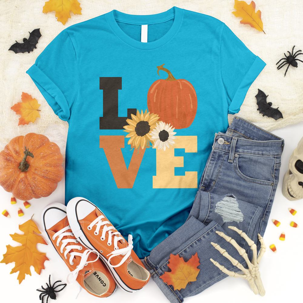 Love Pumpkin Sunflower Tee - Love Tees