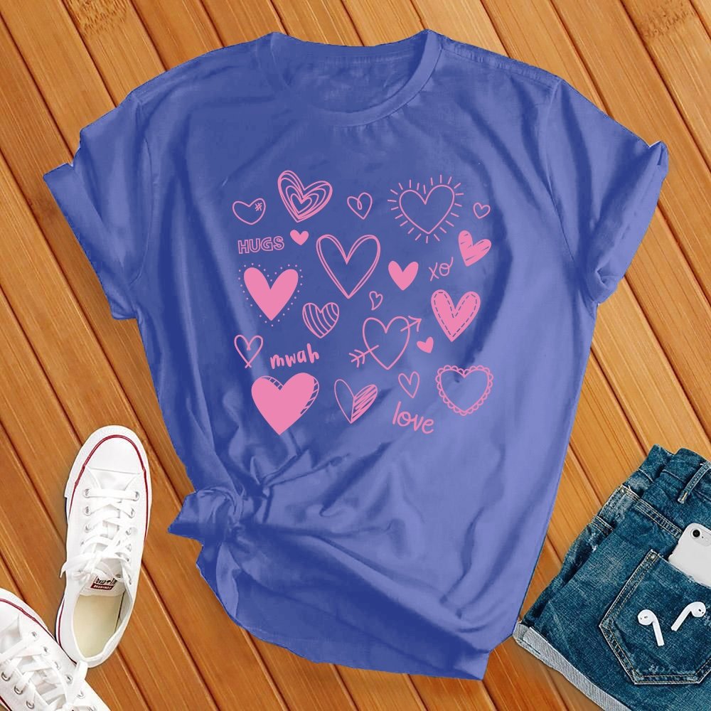 Loveheart Collage Tshirt - Love Tees