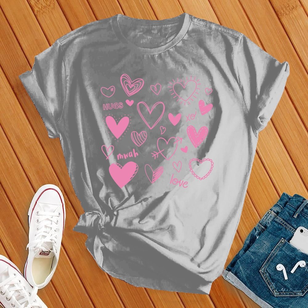 Loveheart Collage Tshirt - Love Tees