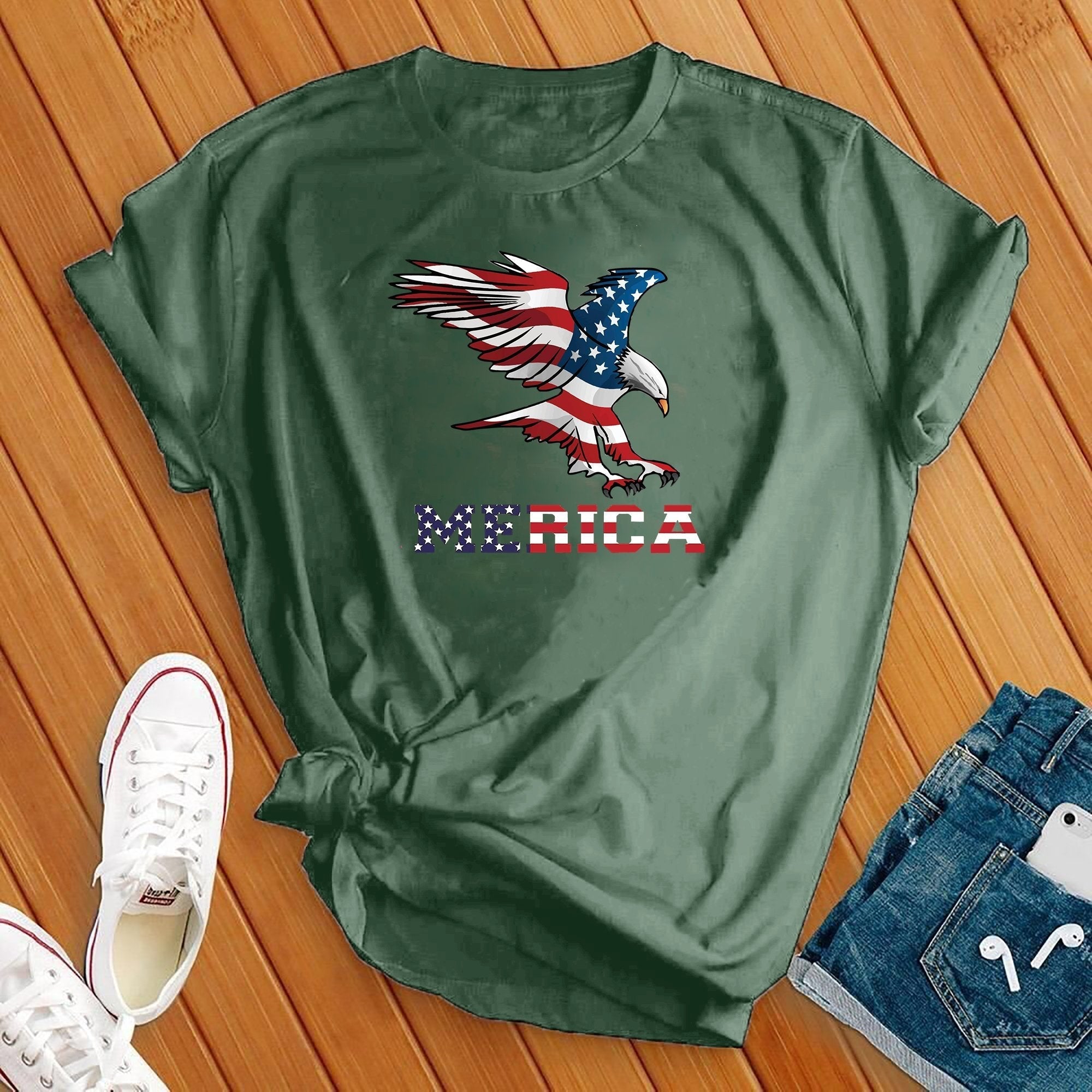 Merica Eagle 4th Of July Tee - Love Tees