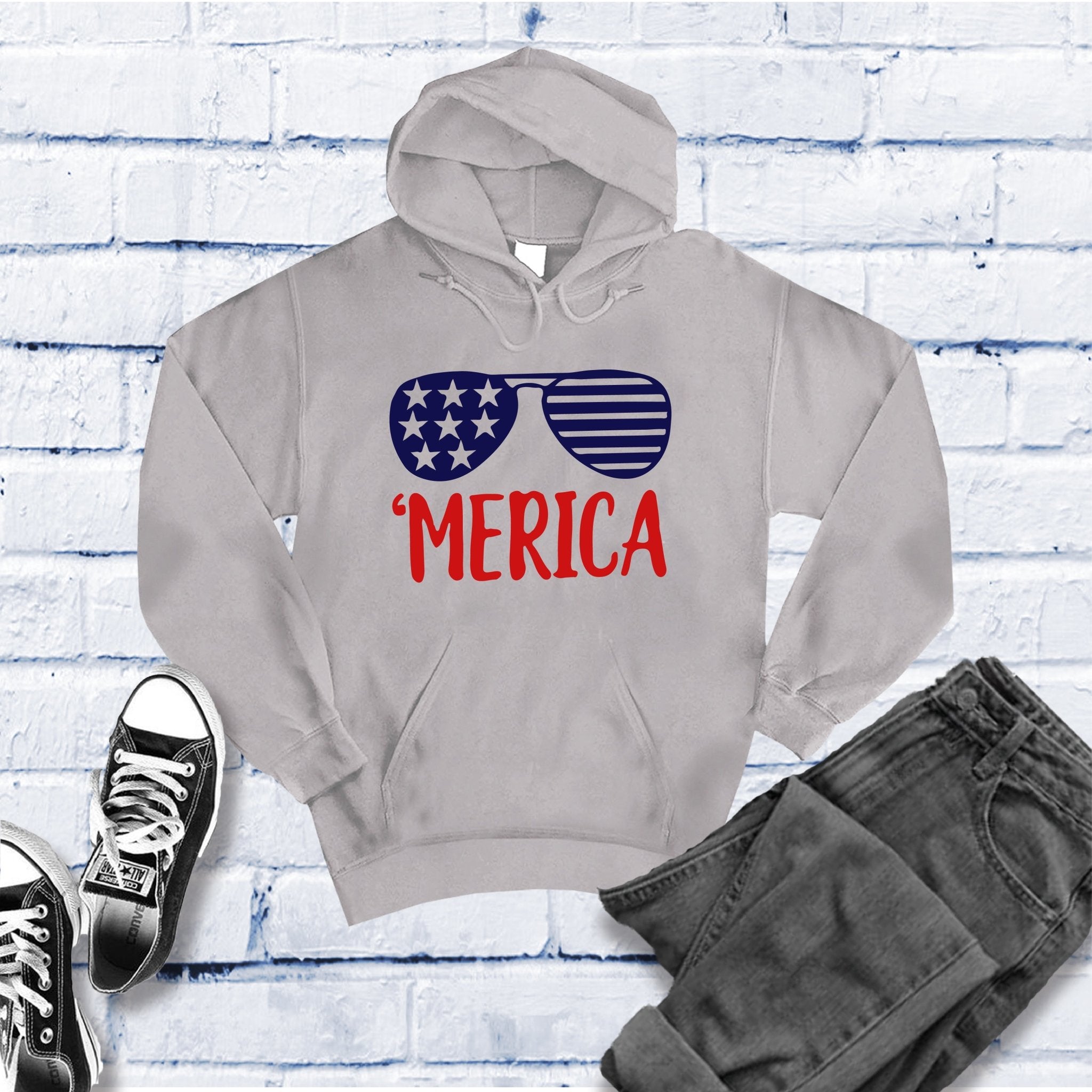 Merica Sunglasses Hoodie - Love Tees