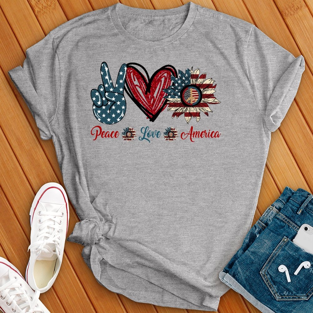 Peace Love America Tee - Love Tees