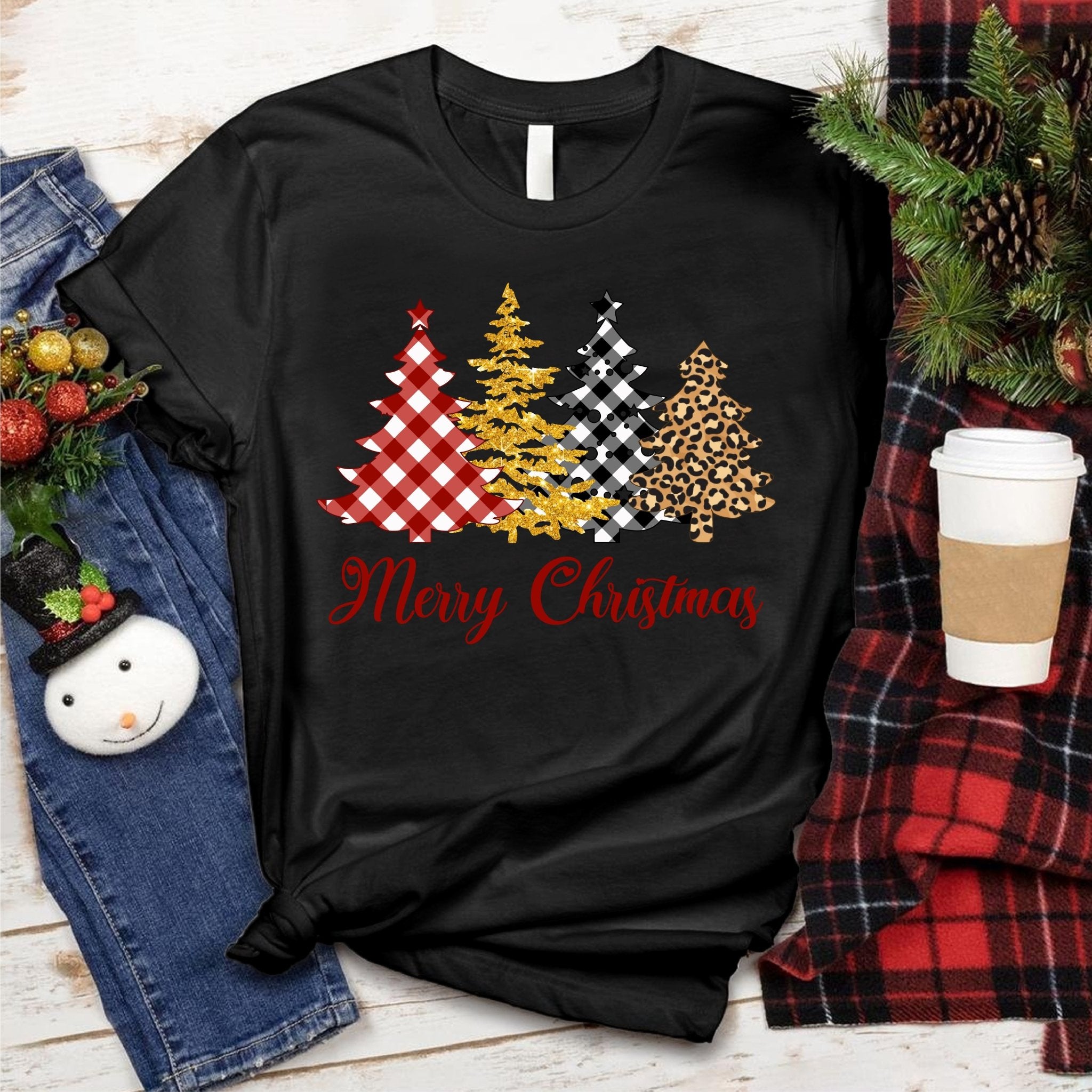 Plaid Merry Christmas Tee - Love Tees