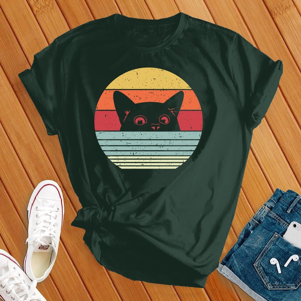 Retro Happy Cat Tee - Love Tees