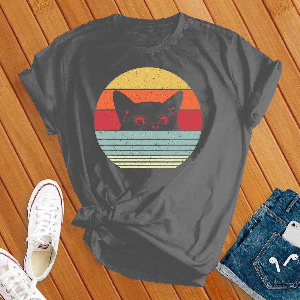 Retro Happy Cat Tee - Love Tees