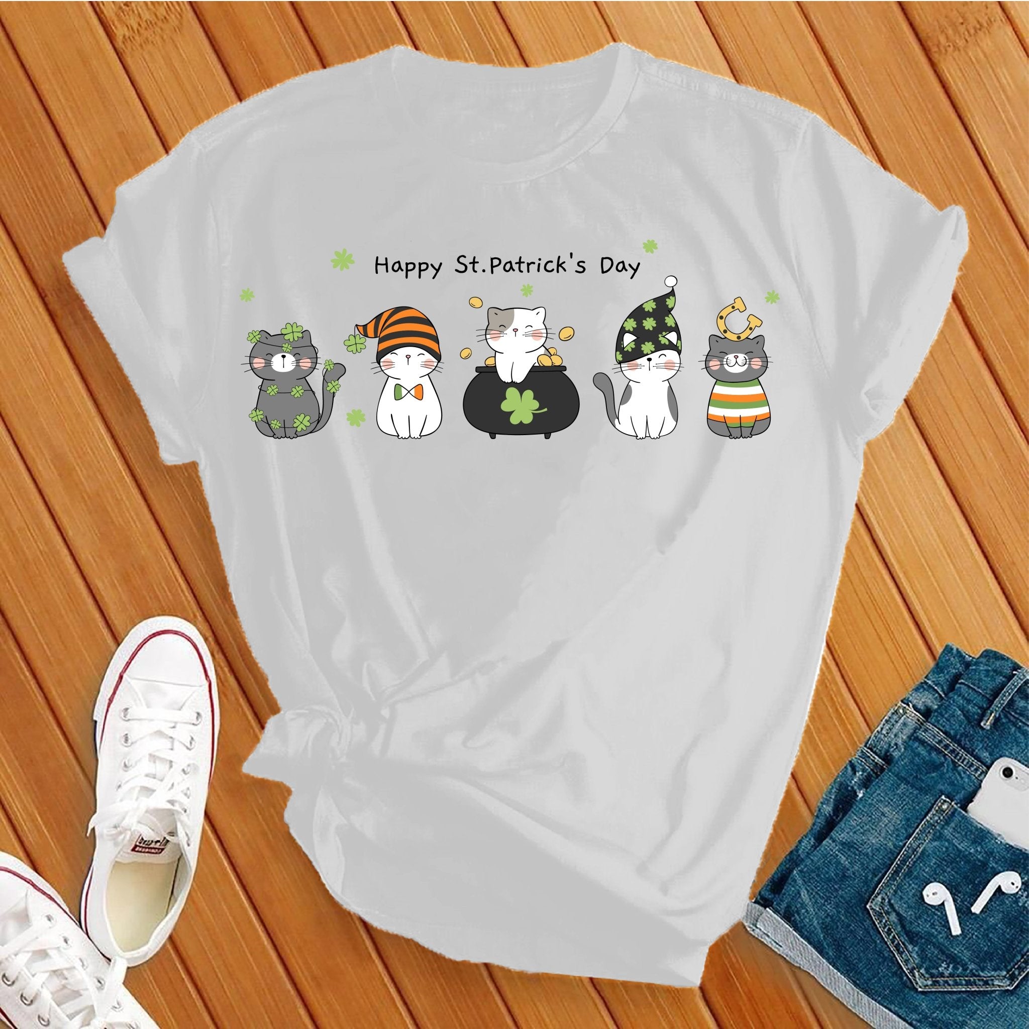 Saint Patrick's Day Cats Tee - Love Tees