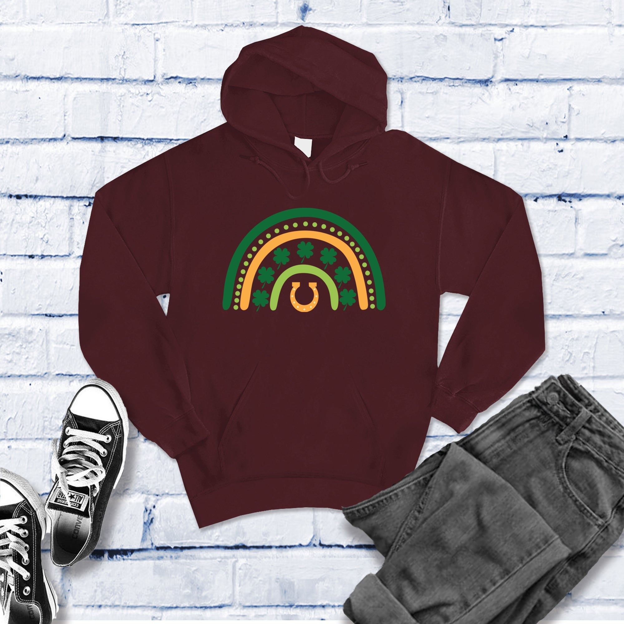 Saint Patrick's Day Rainbow Hoof Hoodie - Love Tees