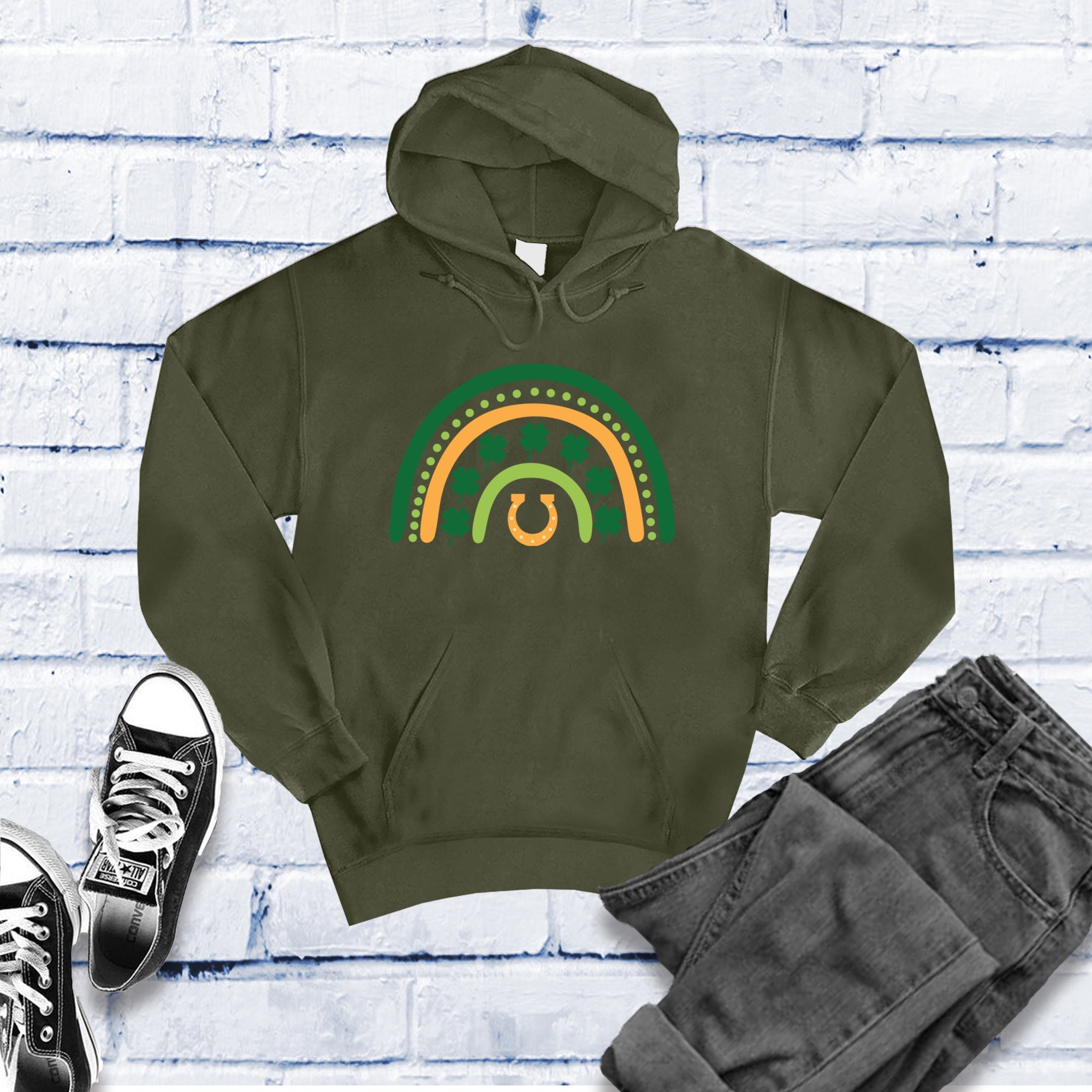 Saint Patrick's Day Rainbow Hoof Hoodie - Love Tees