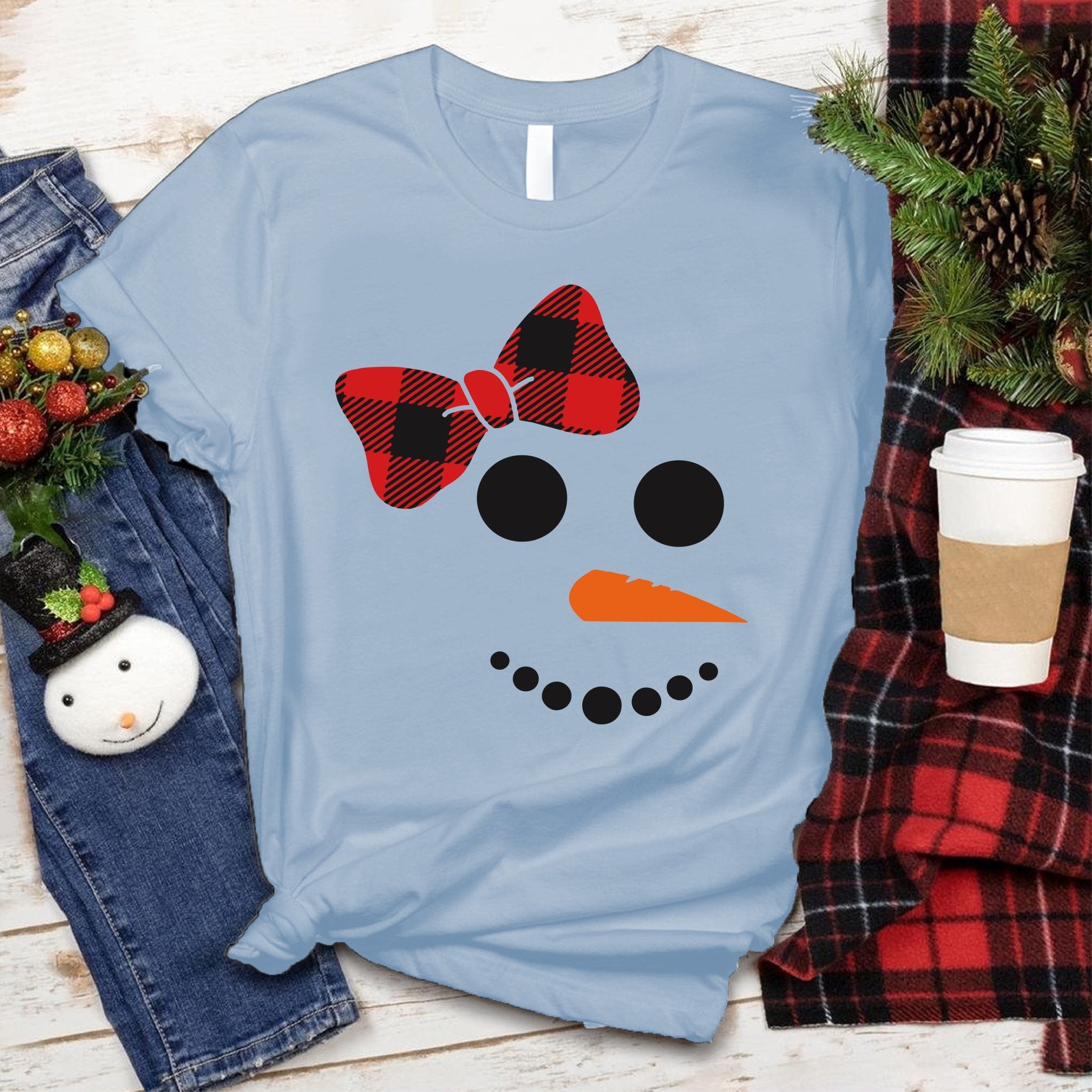 Snowman Face Tee - Love Tees