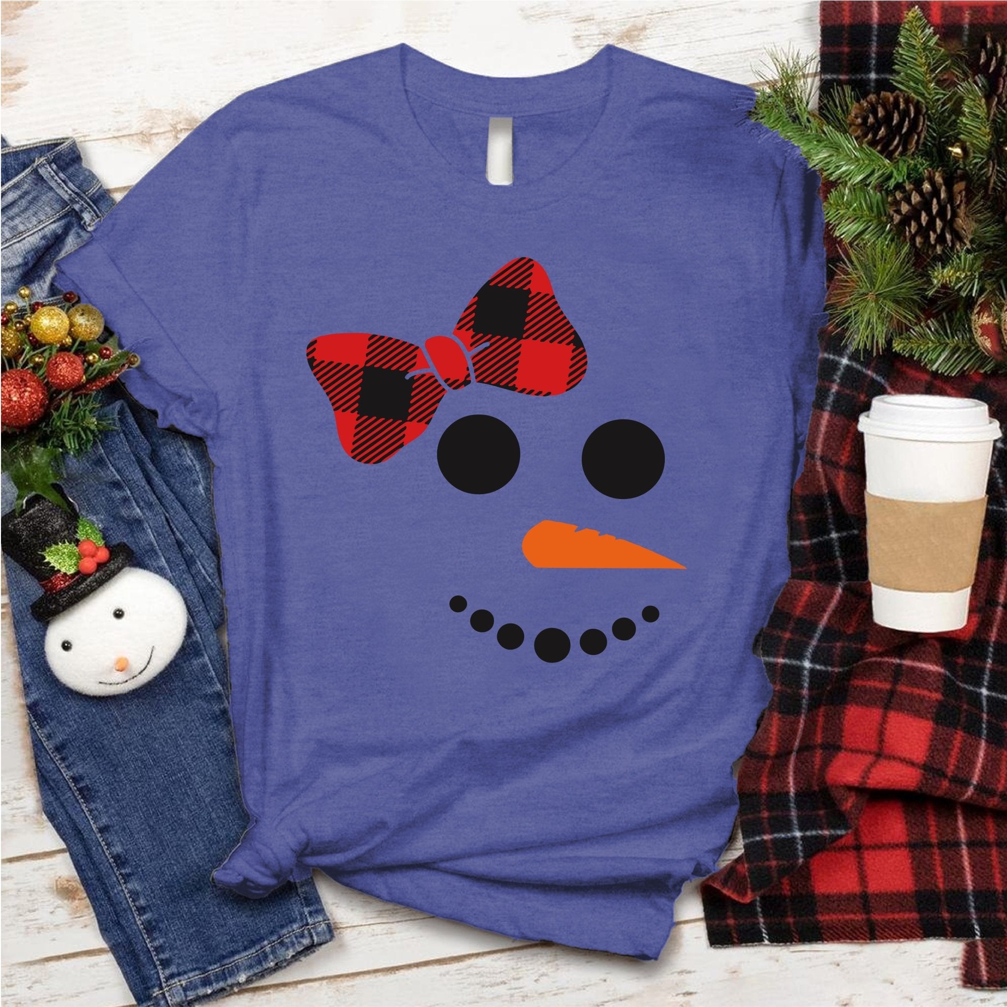 Snowman Face Tee - Love Tees