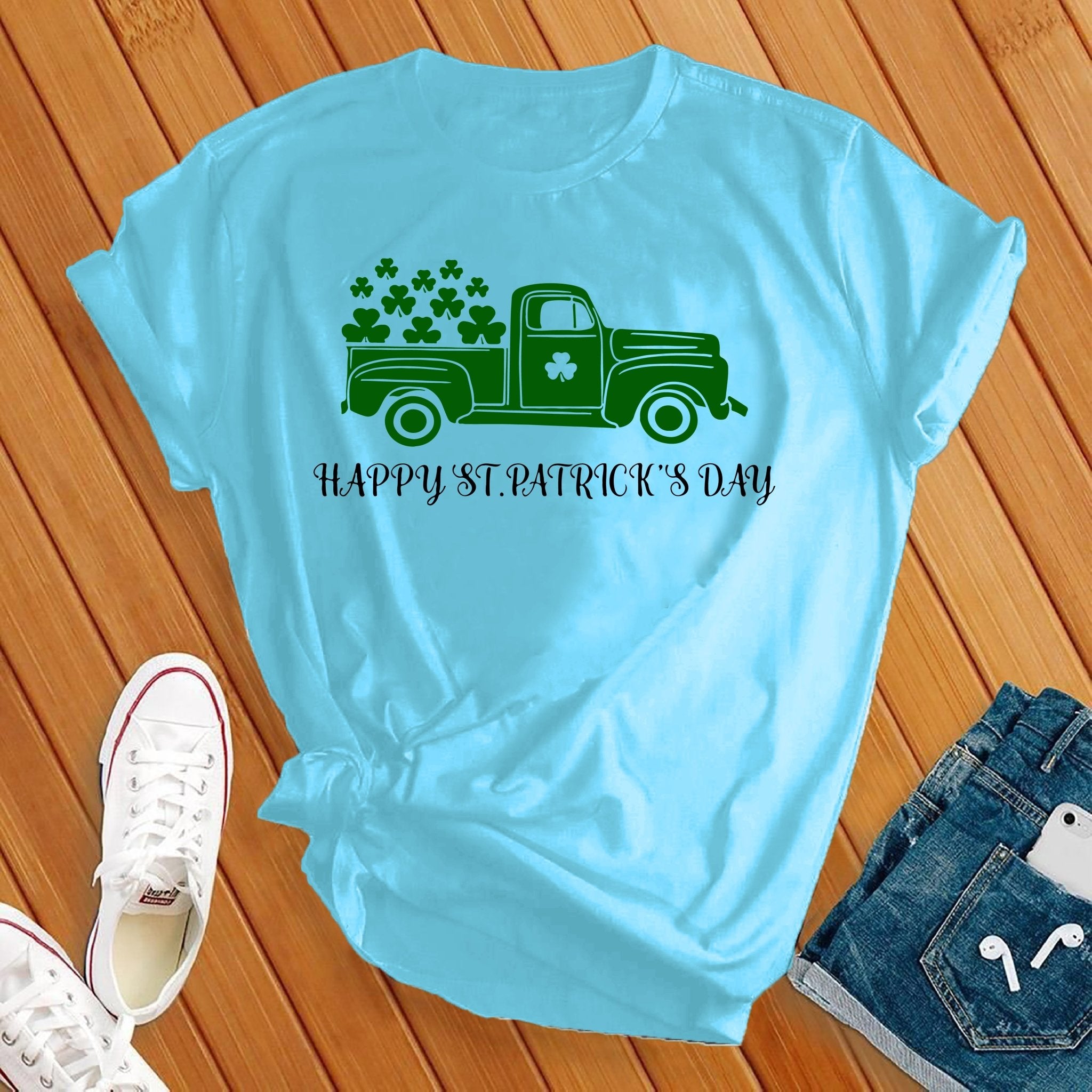 St. Patrick's Clover Truck Tee - Love Tees