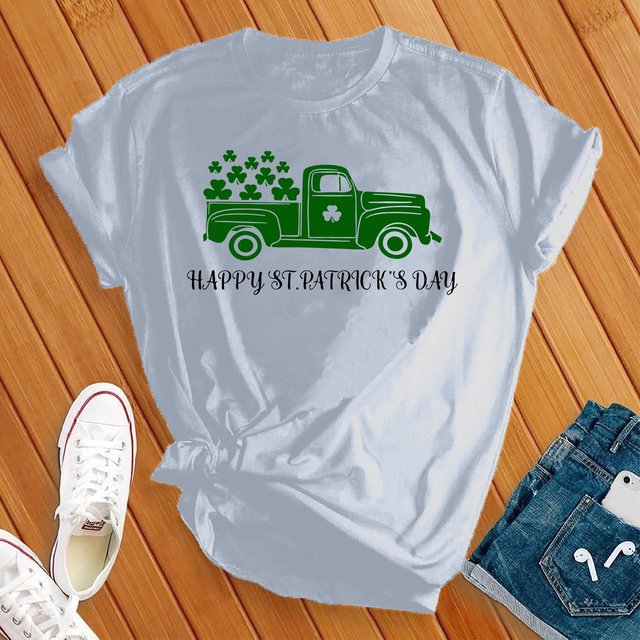 St. Patrick's Clover Truck Tee - Love Tees