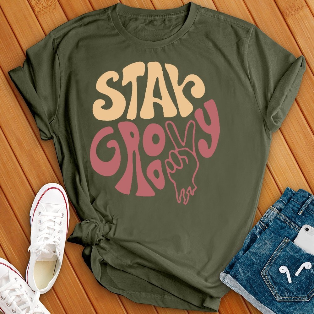 Stay Groovy Hippie T- Shirt - Love Tees