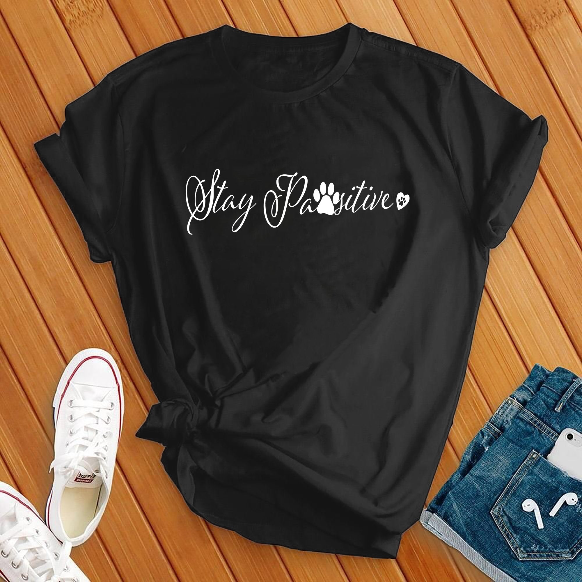 Stay Pawsitive Tee - Love Tees