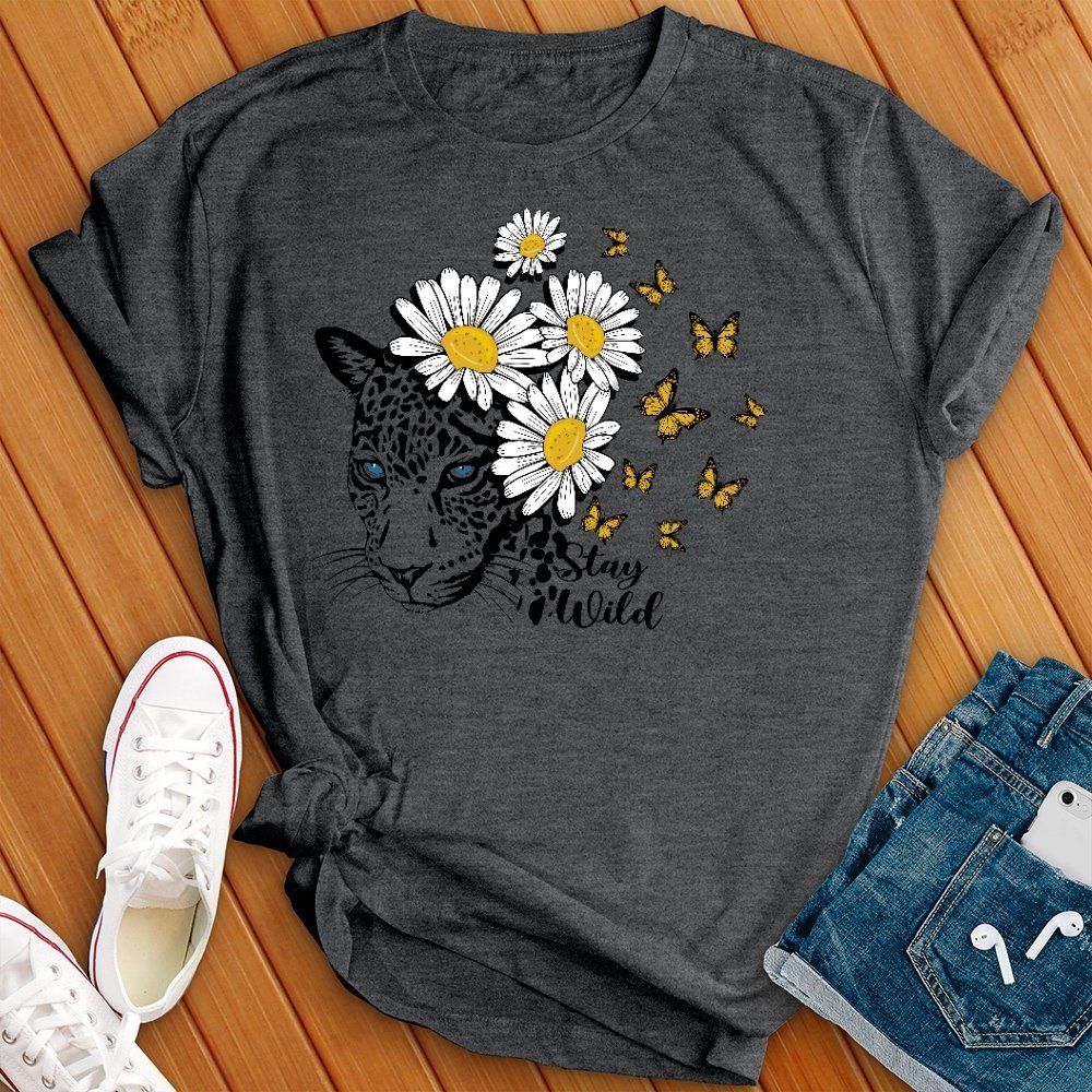 Stay Wild Floral Butterflies T- Shirt - Love Tees