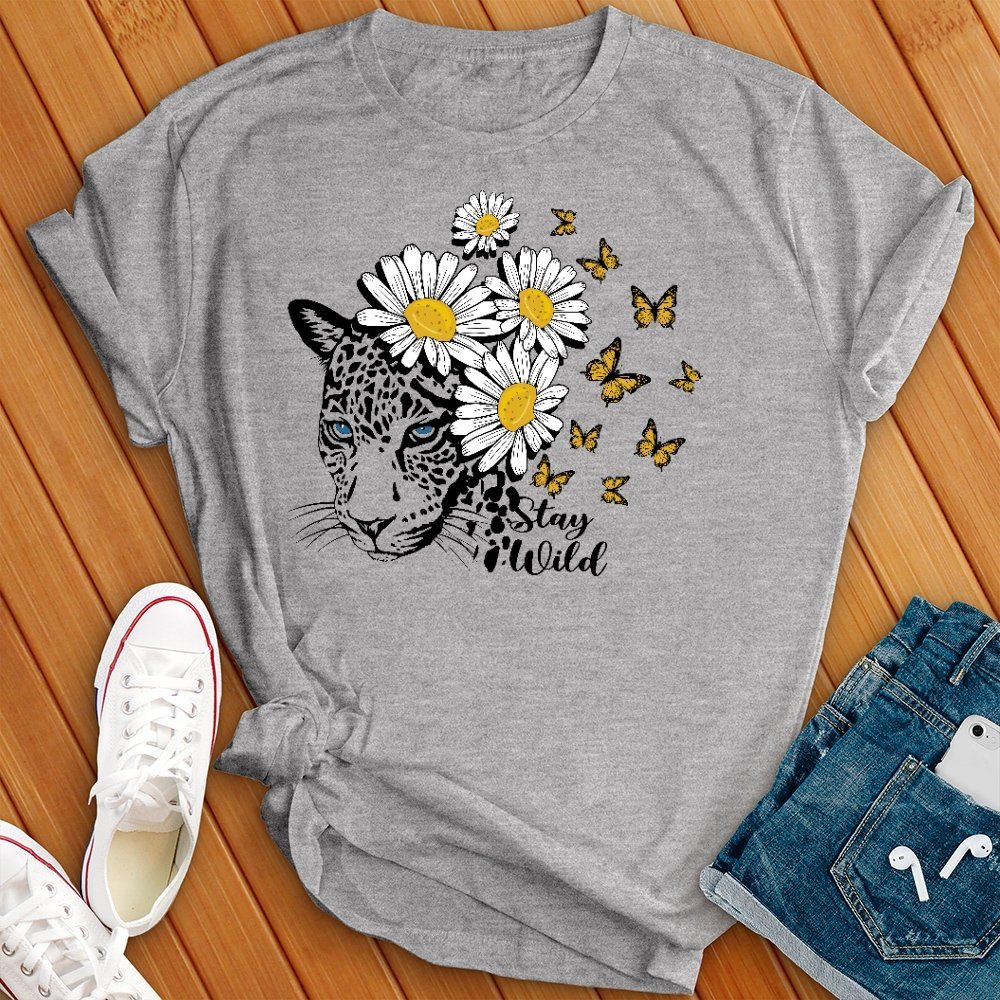 Stay Wild Floral Butterflies T- Shirt - Love Tees