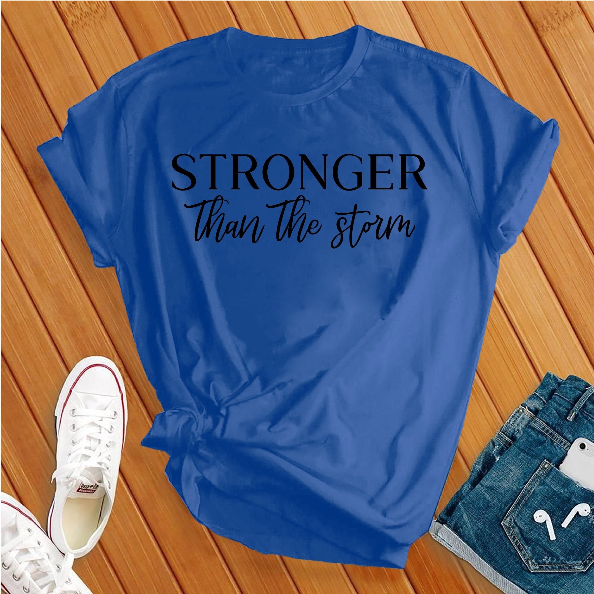 Stronger Than the Storm Black Tee - Love Tees