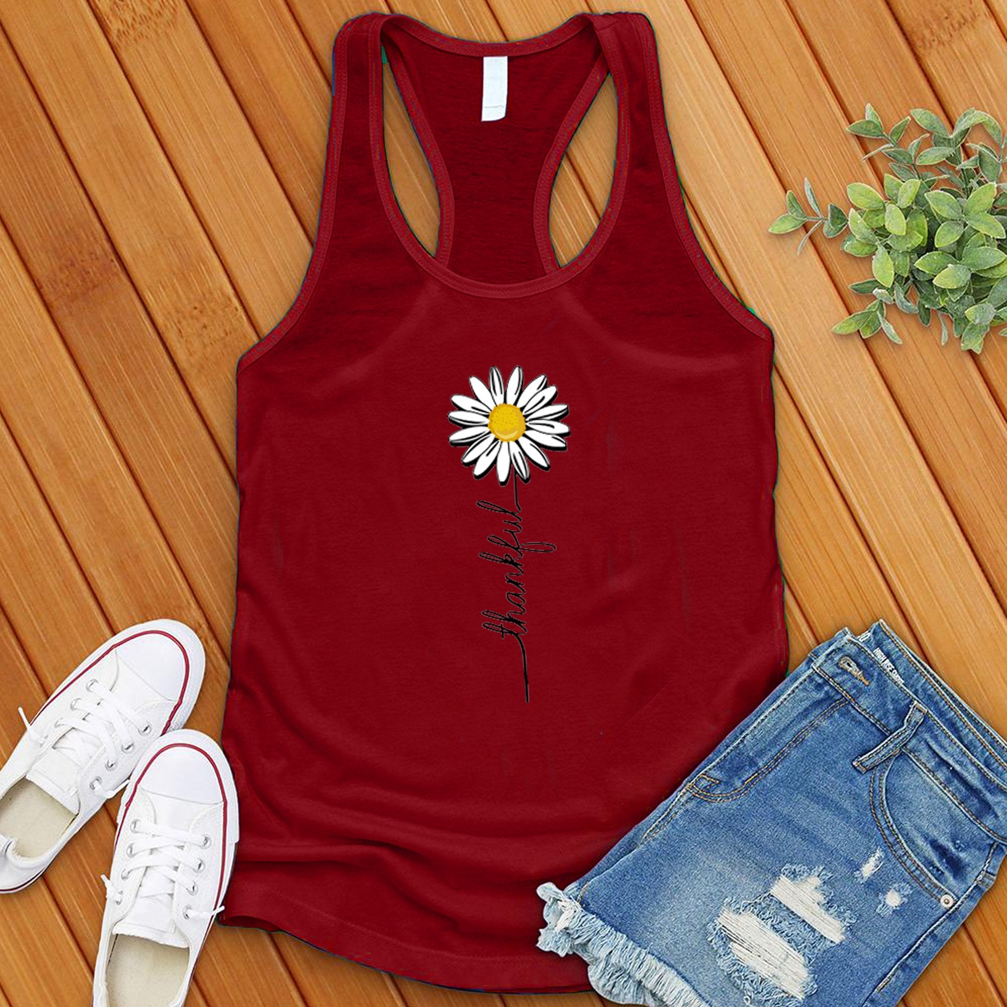 Thankful Daisy Women's Tank Top - Love Tees