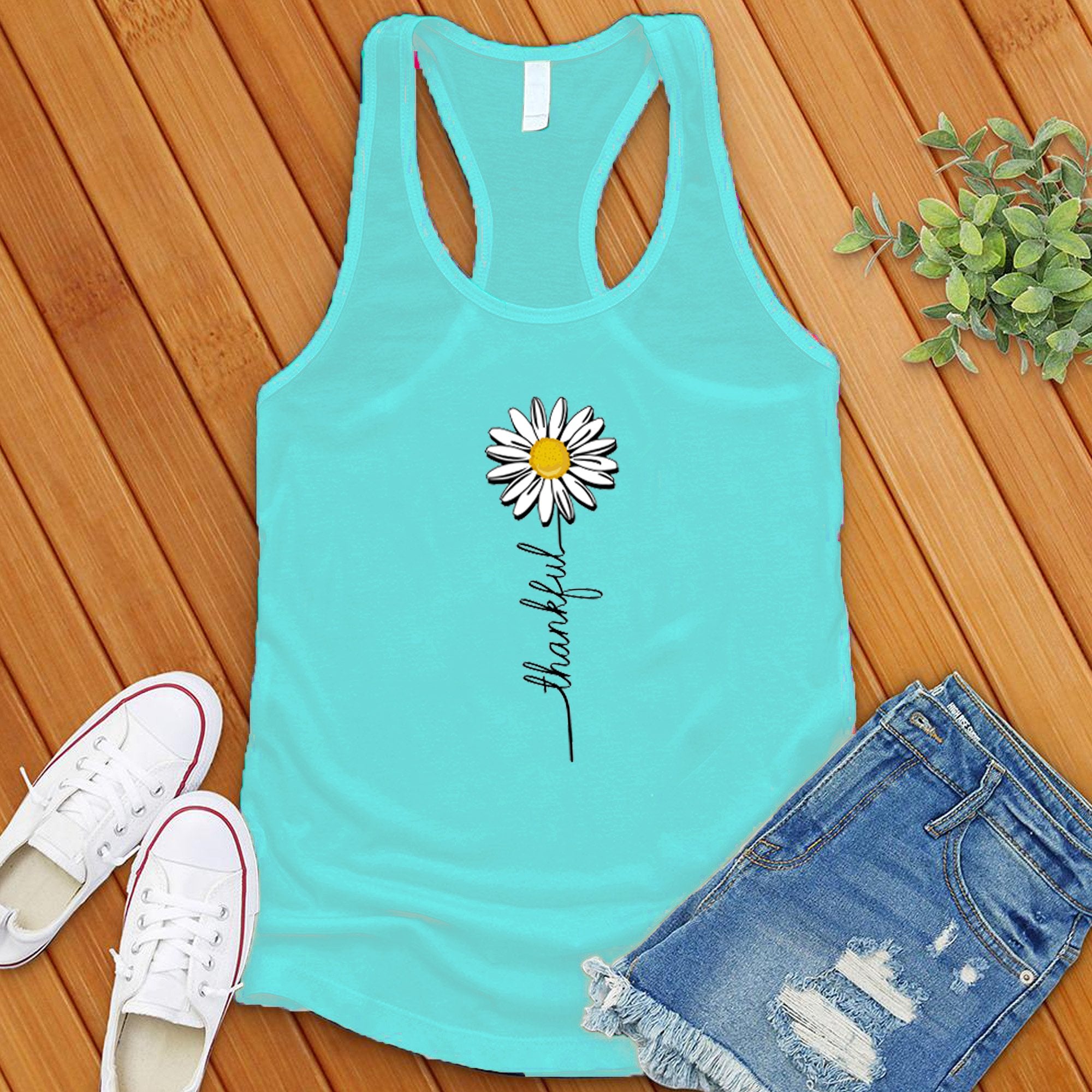 Thankful Daisy Women's Tank Top - Love Tees