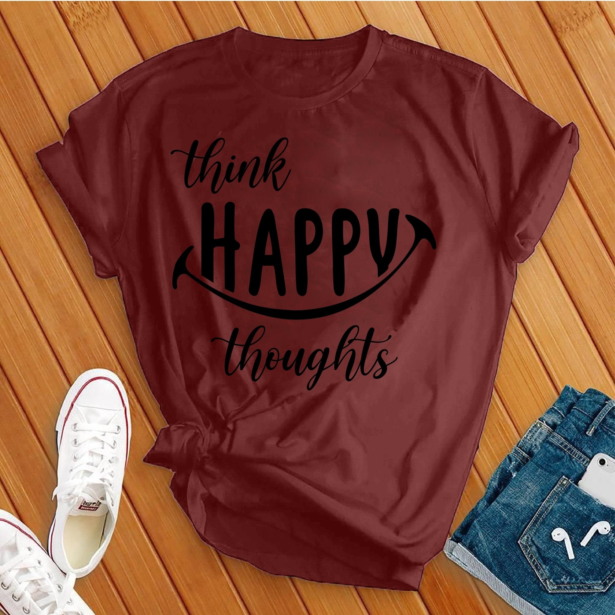 Think Happy Thoughts Tee - Love Tees