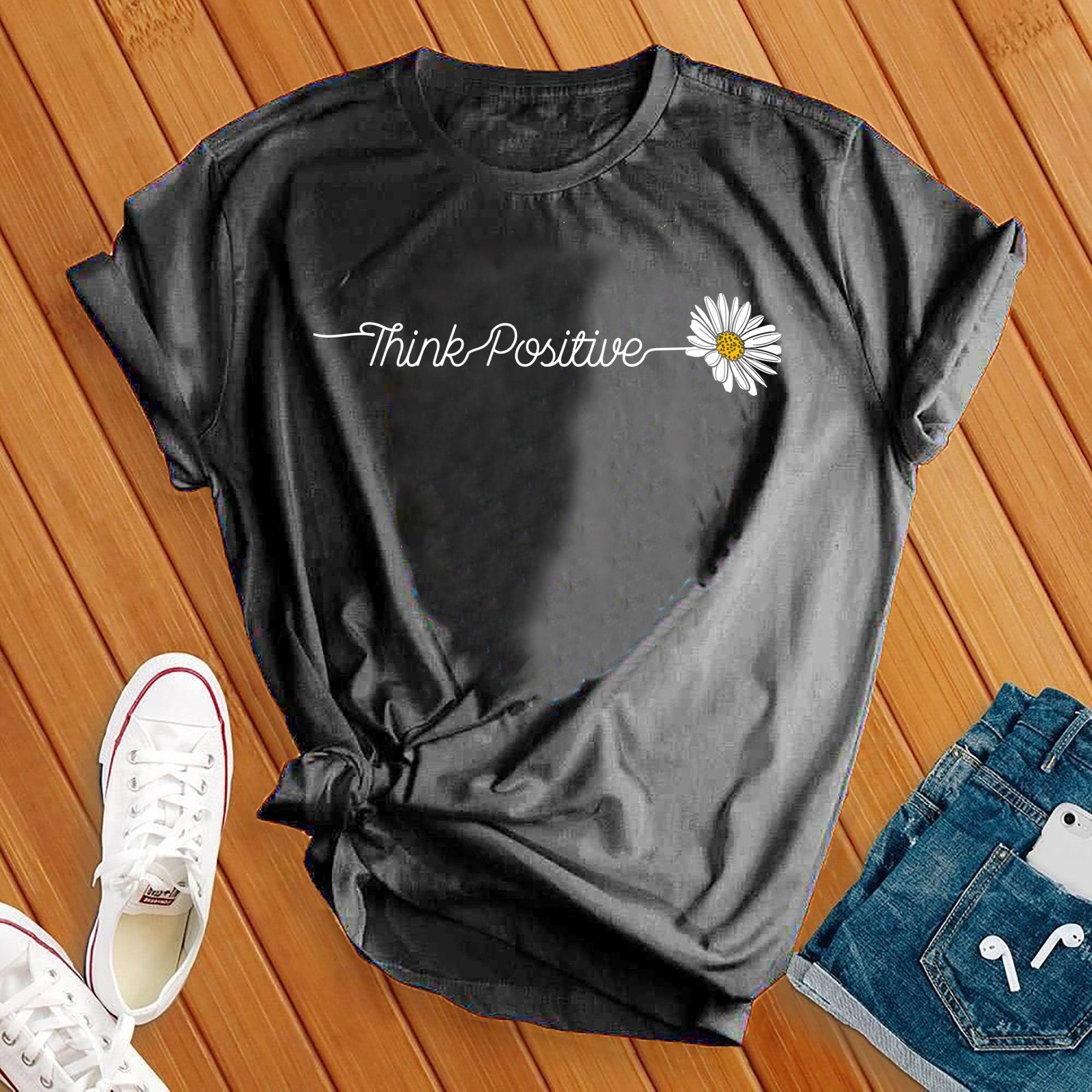 Think Positive Daisy Tee - Love Tees