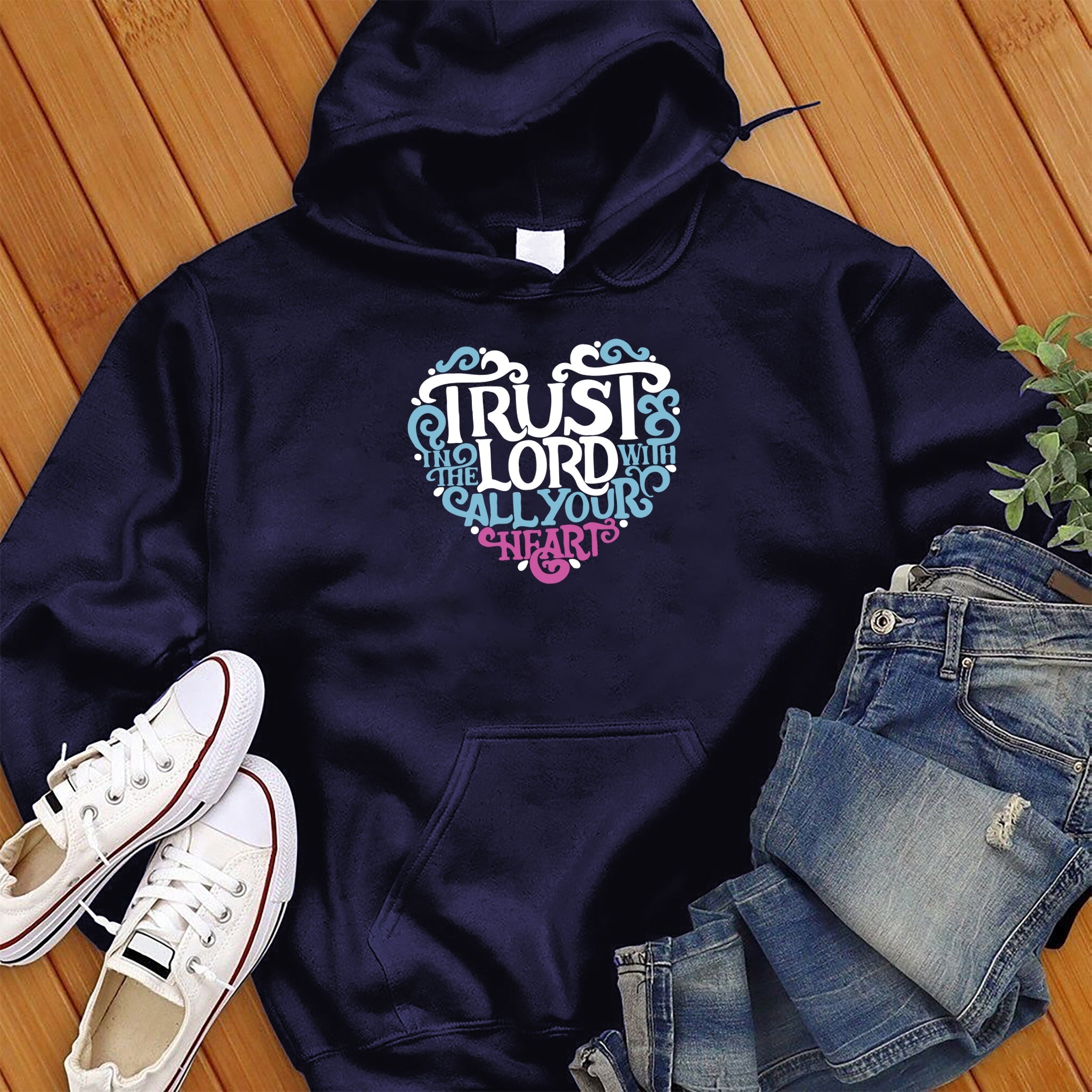 Trust In The Lord Heart Hoodie - Love Tees