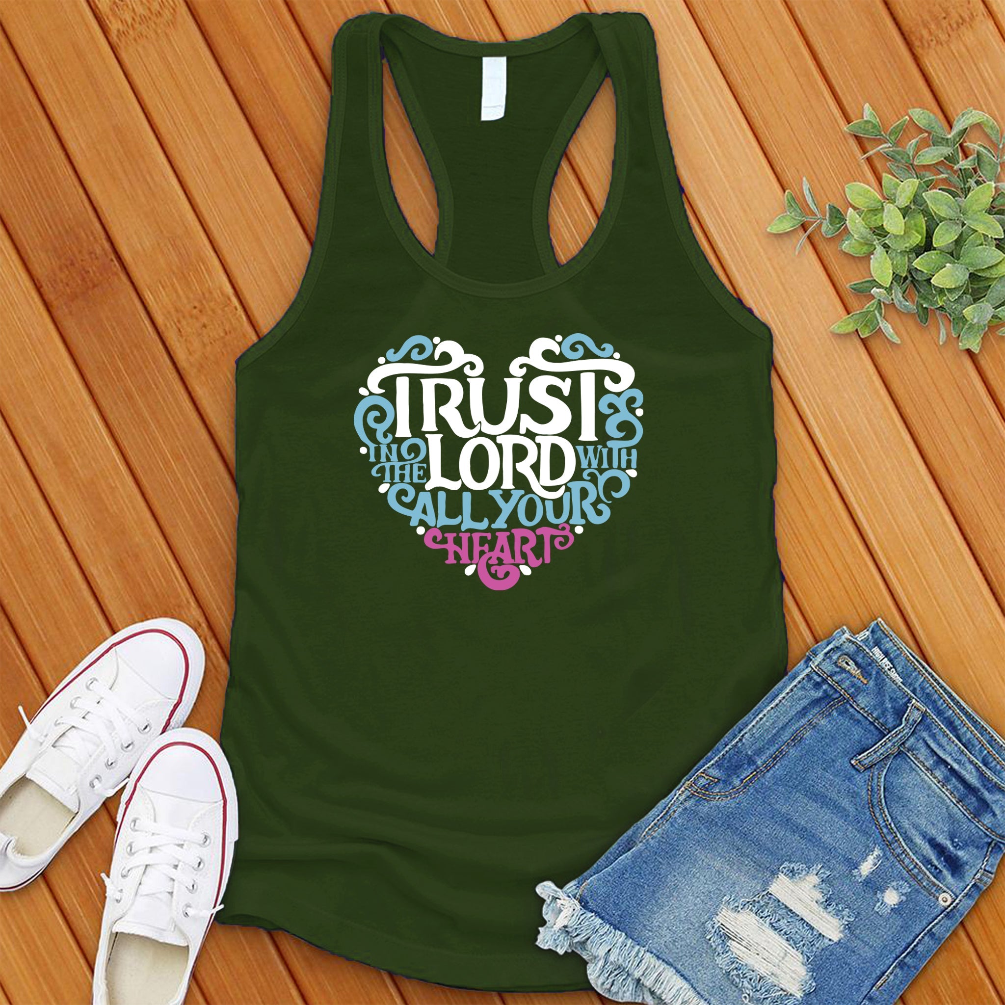 Trust In The Lord Heart Women's Tank Top - Love Tees