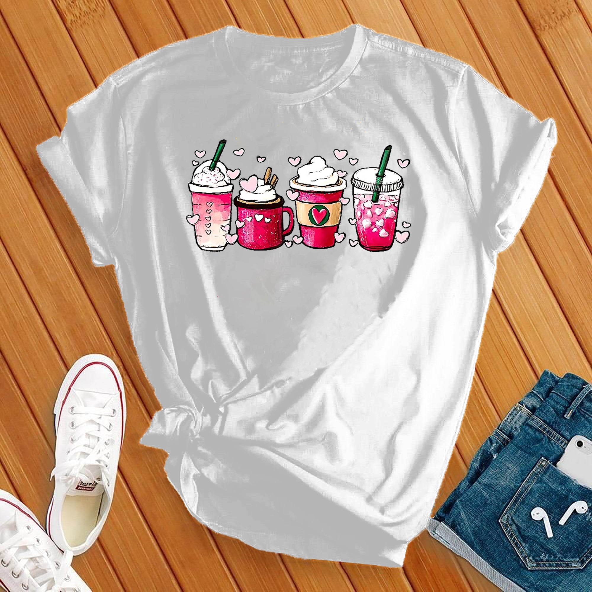 Valentine Coffee Heart Tee - Love Tees