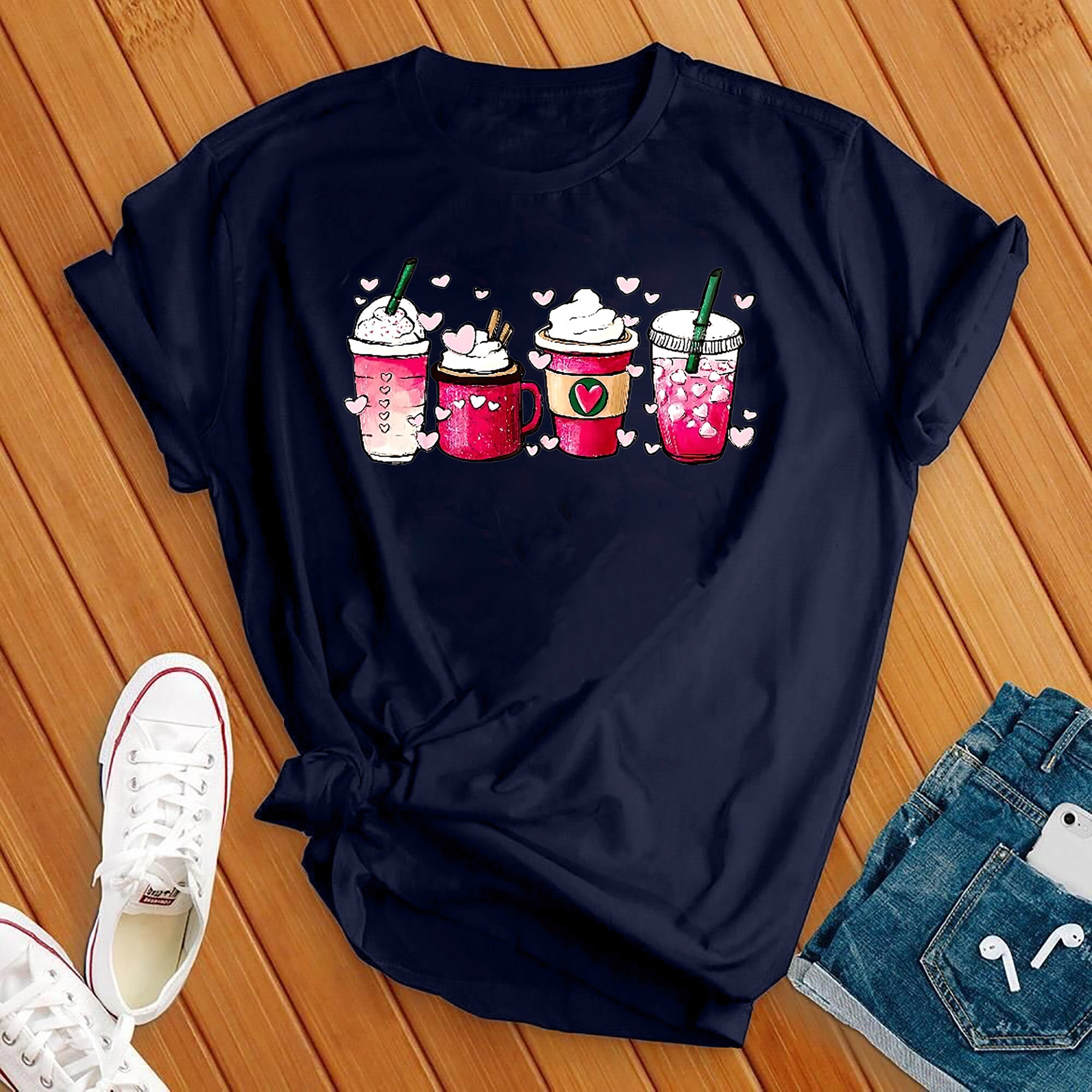 Valentine Coffee Heart Tee - Love Tees