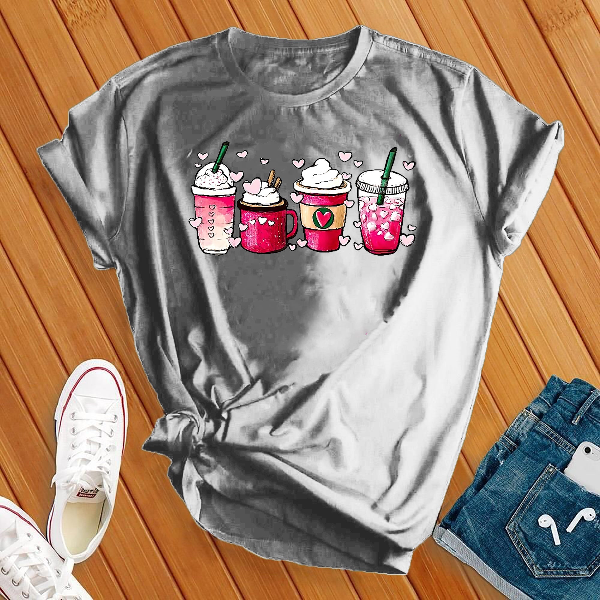 Valentine Coffee Heart Tee - Love Tees